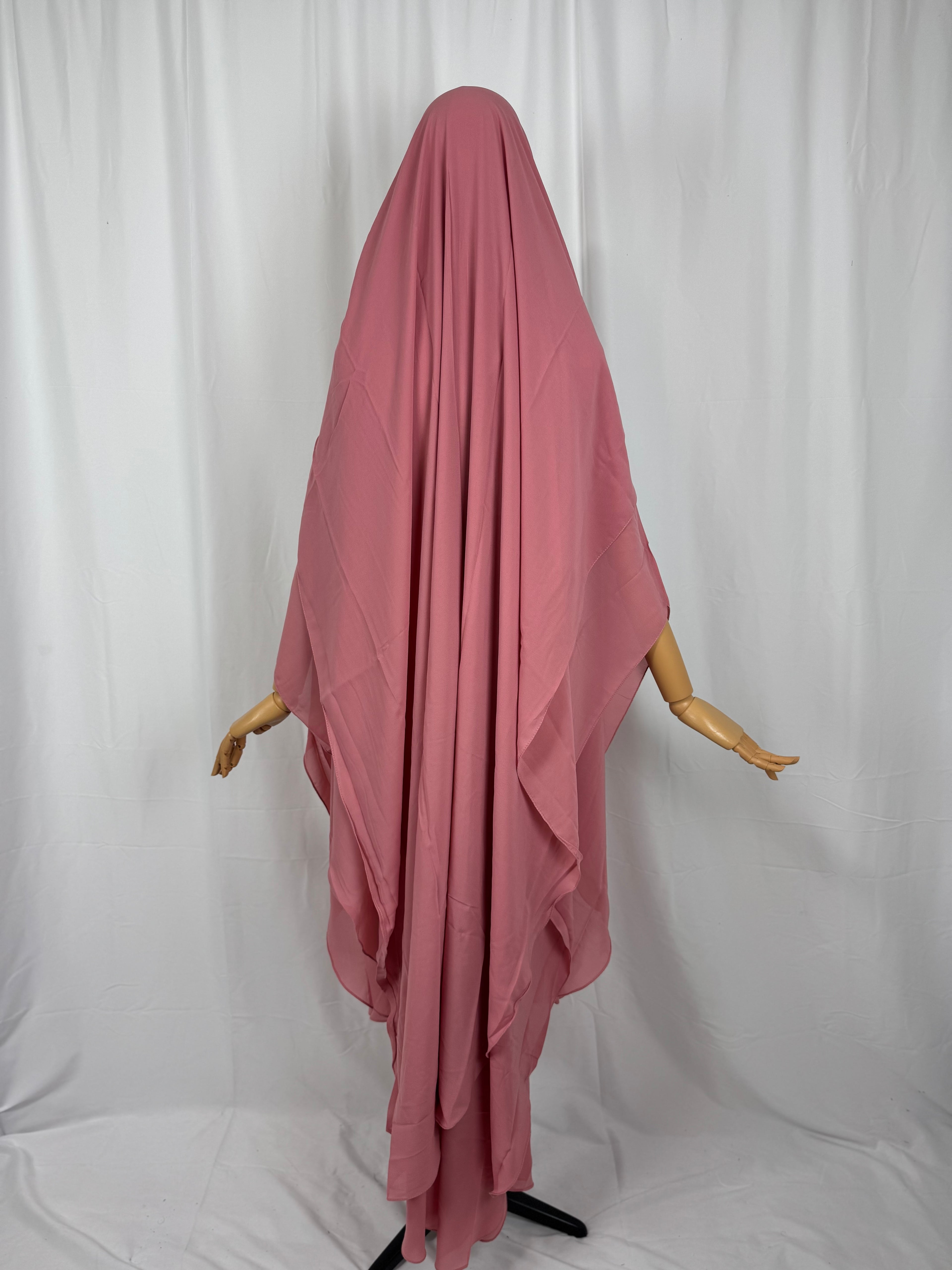 Zweilagiger Khimar aus Chiffon