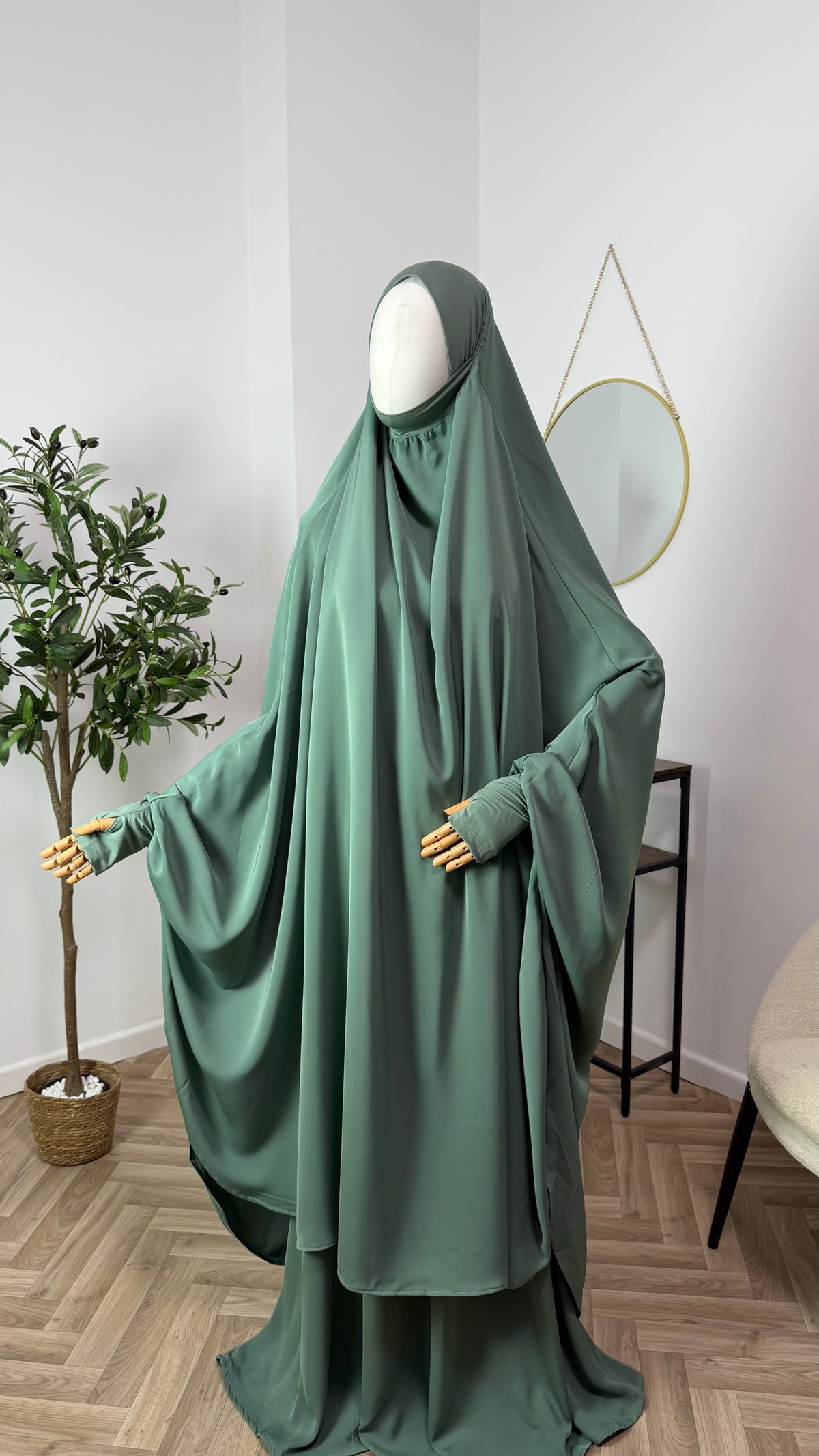 Jilbab 2-teilig aus Abaya Seide