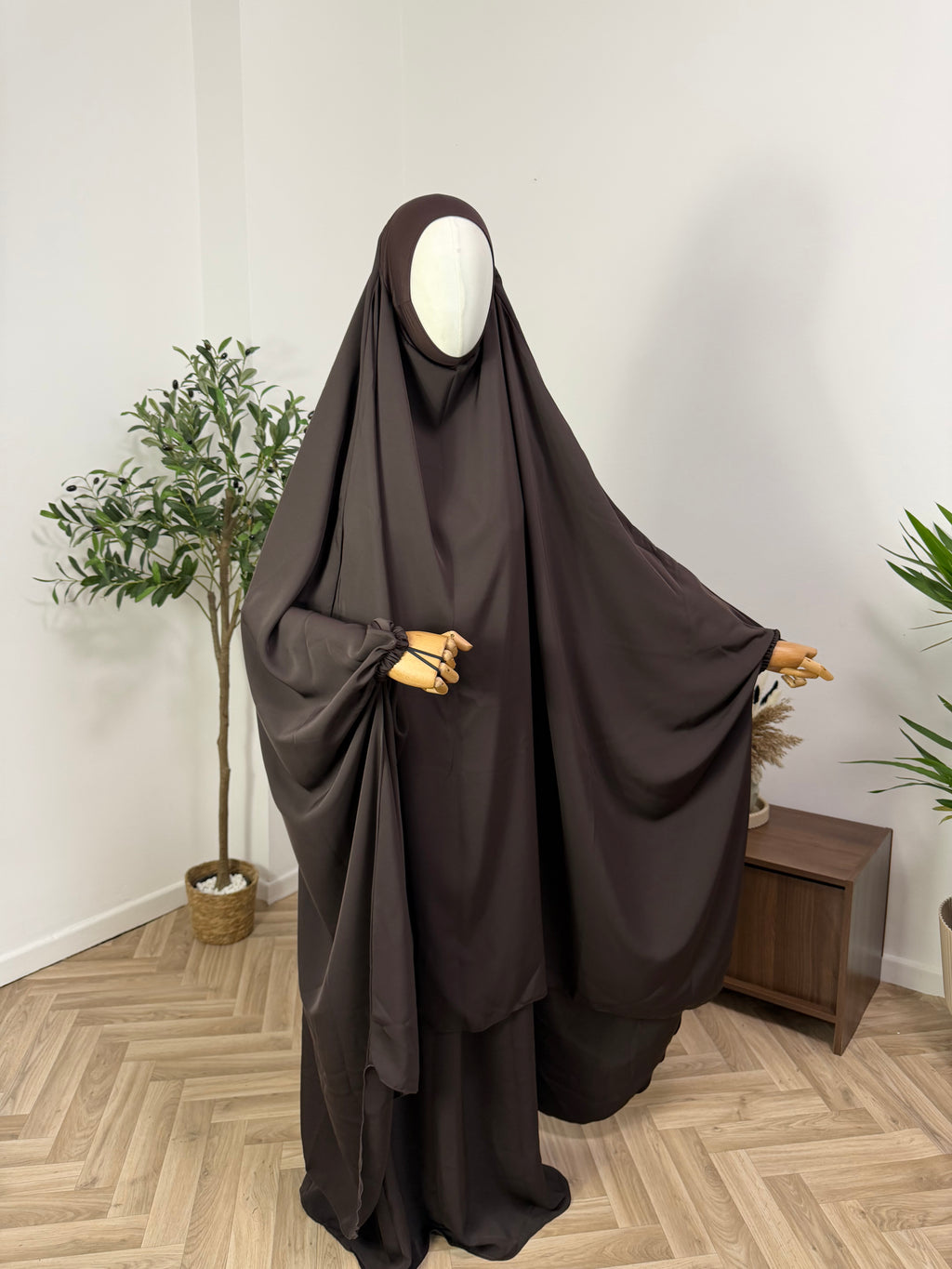 Jilbab 2-teilig aus Abaya Seide