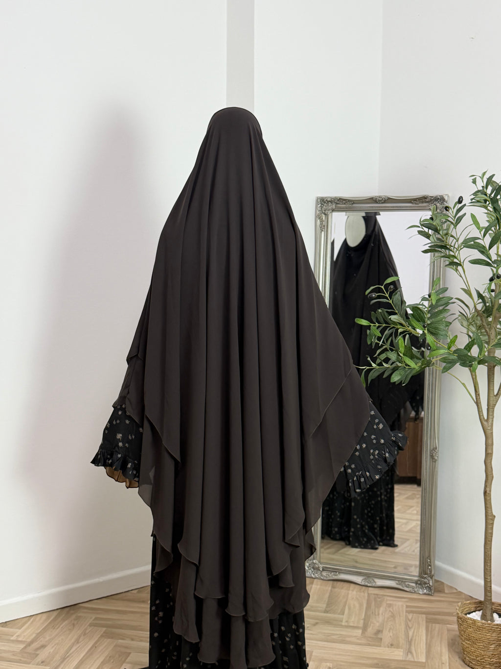Zweilagiger Chiffon-Khimar – Maxi