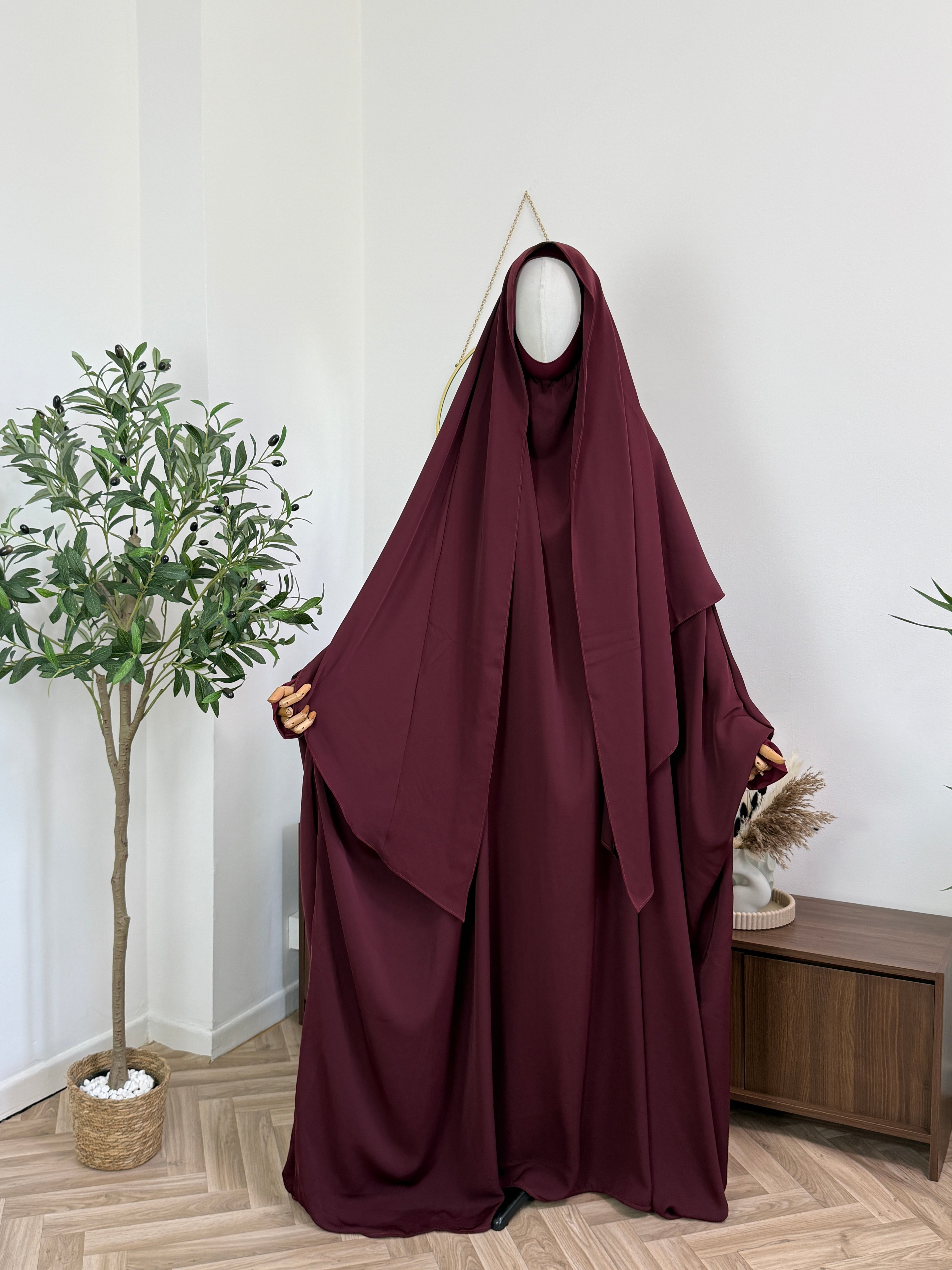 Al Haya – Jilbab mit angenähtem Kopftuch