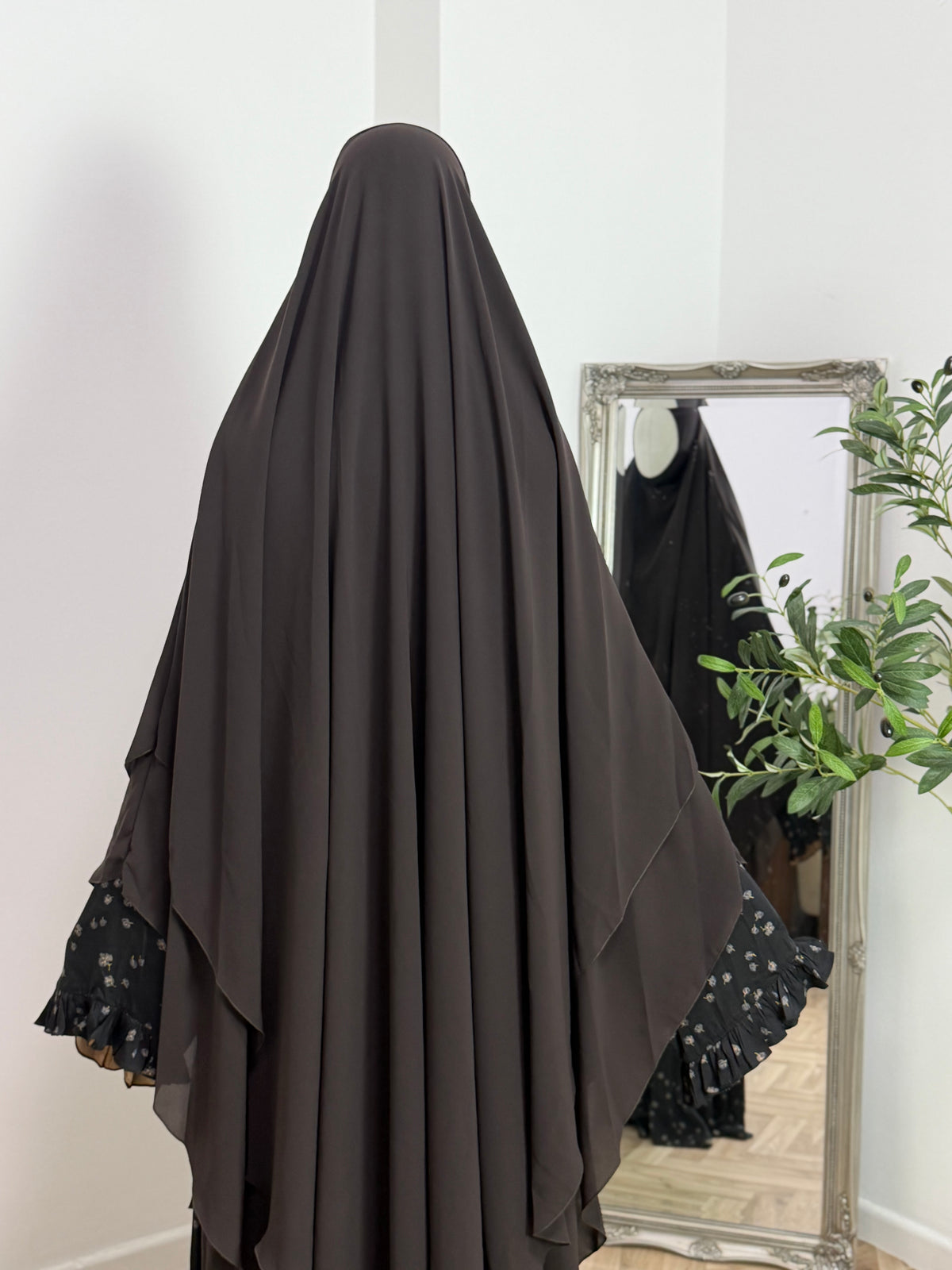 Zweilagiger Chiffon-Khimar – Maxi