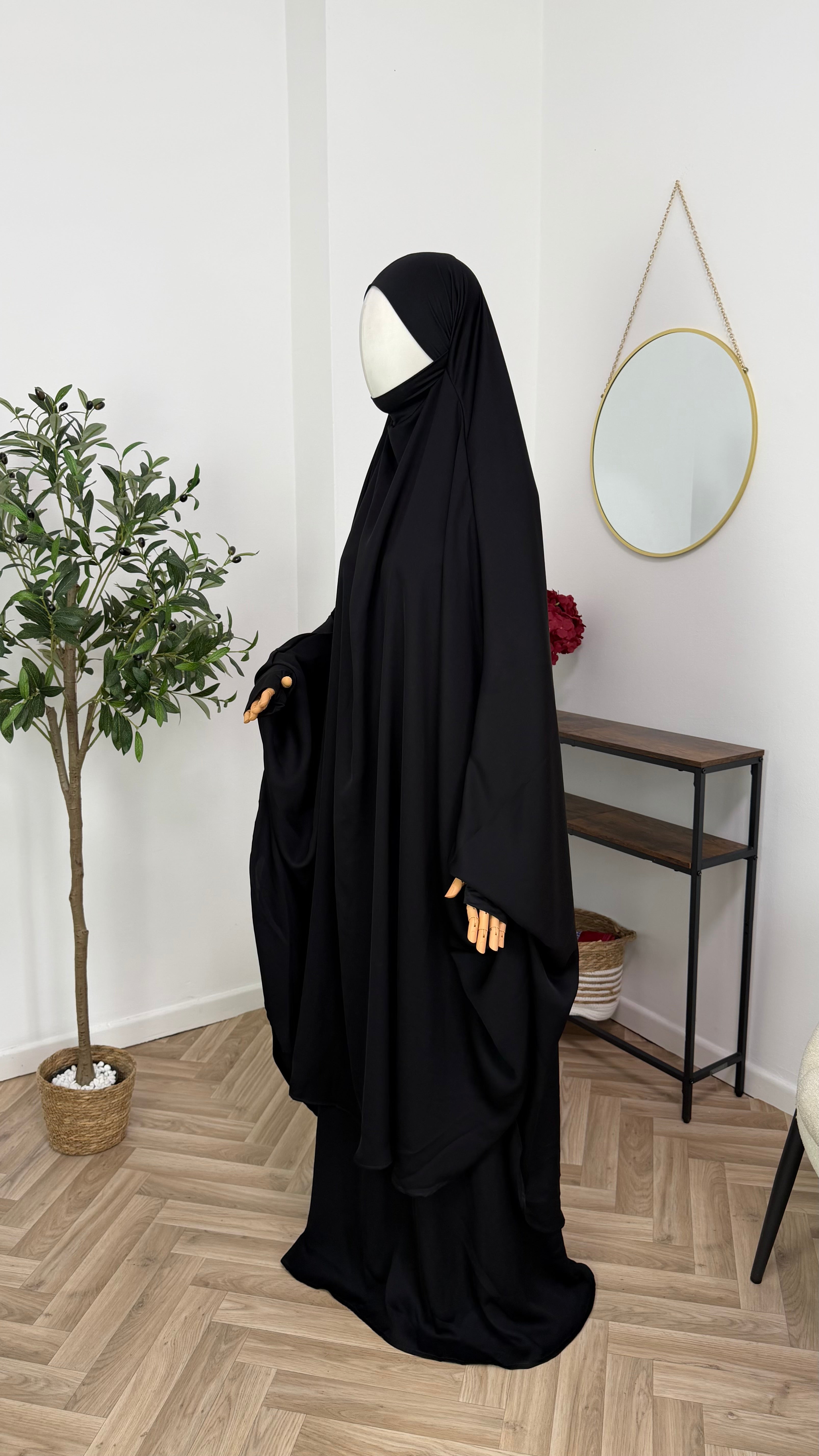 Jilbab 2-teilig aus Abaya Seide