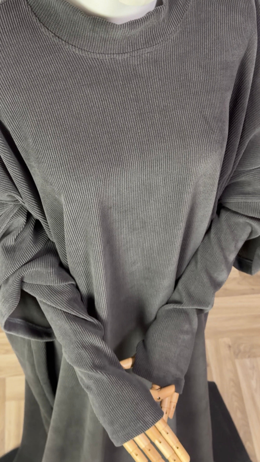 Cord Abaya mit Armstulpen