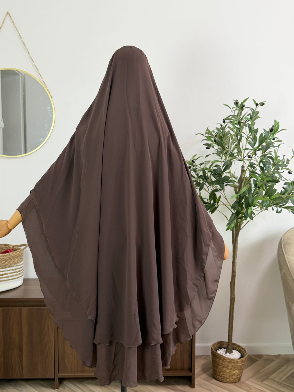Zweilagiger Chiffon-Khimar – Midi