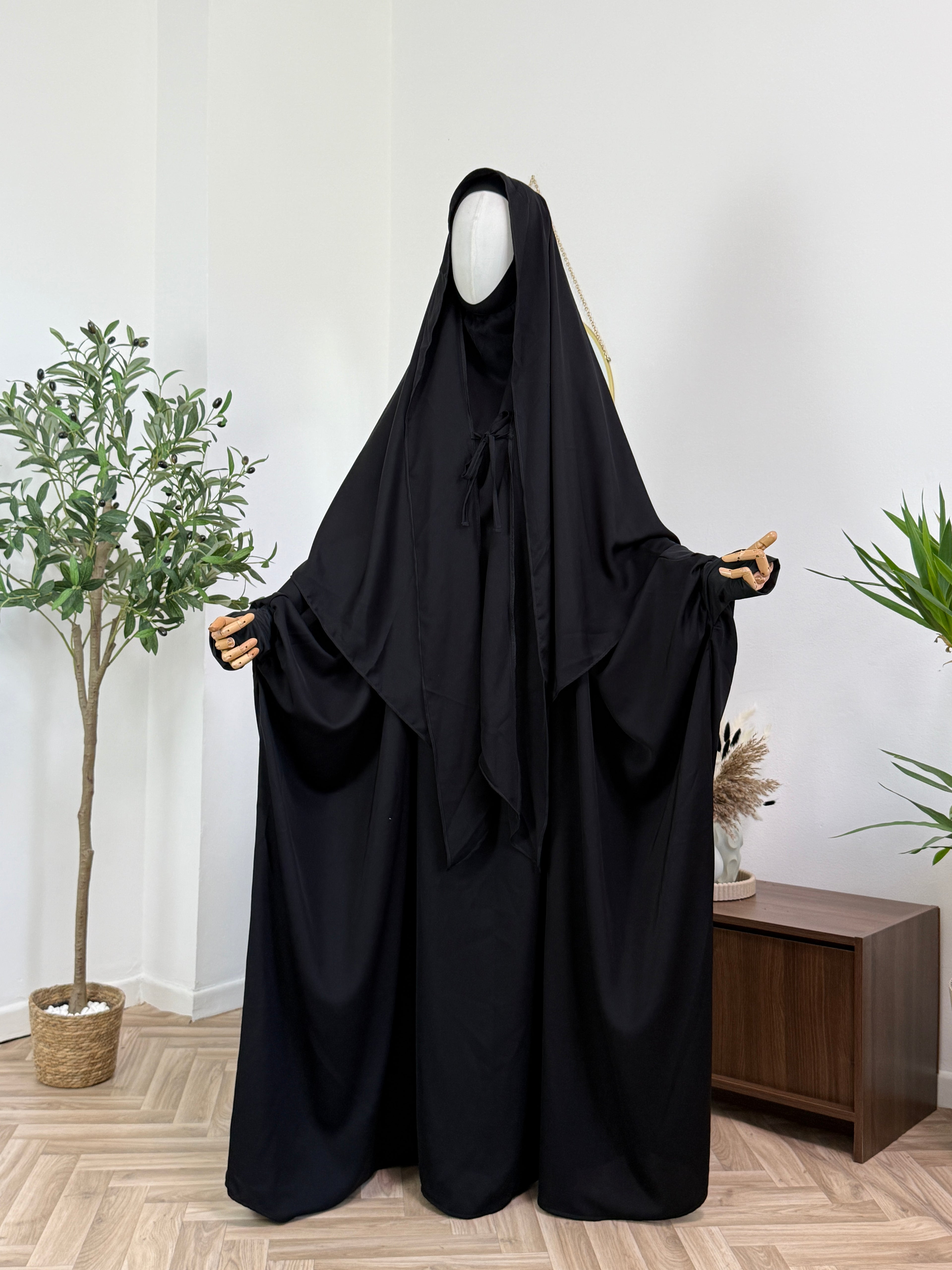 Al Haya – Jilbab mit angenähtem Kopftuch