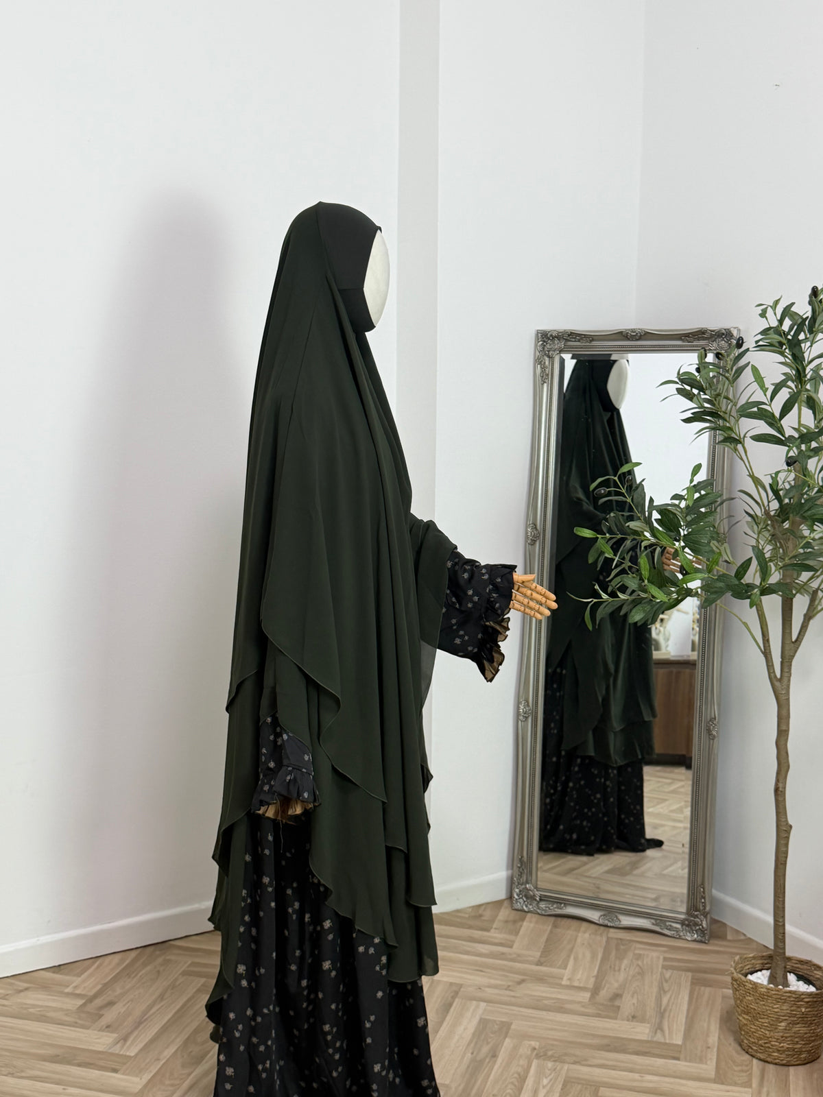 Zweilagiger Chiffon-Khimar – Maxi