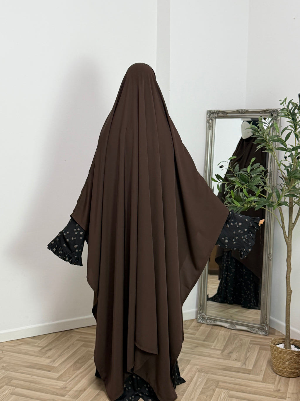XXL rectangular khimar made of abaya silk