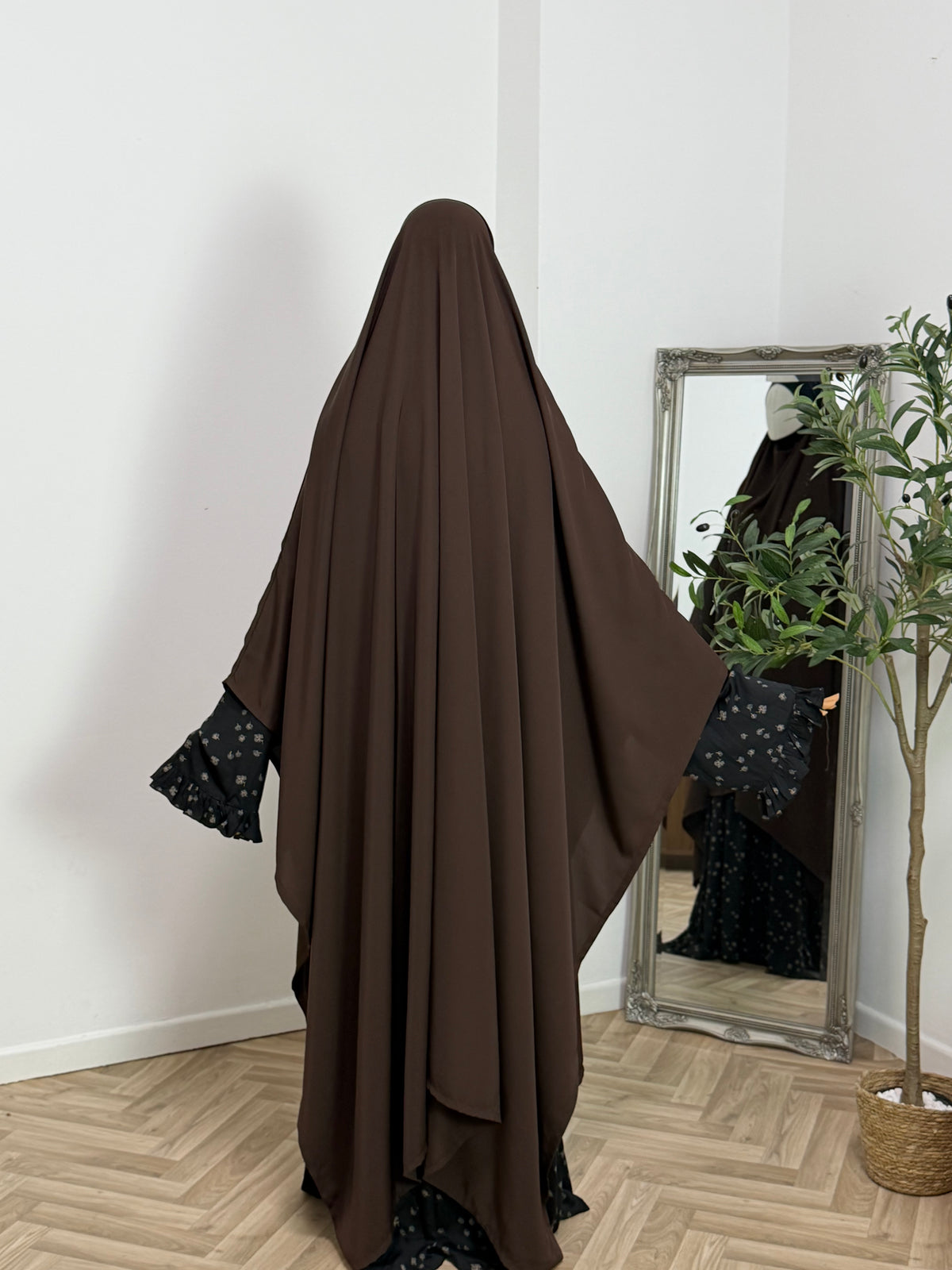XXL rectangular khimar made of abaya silk