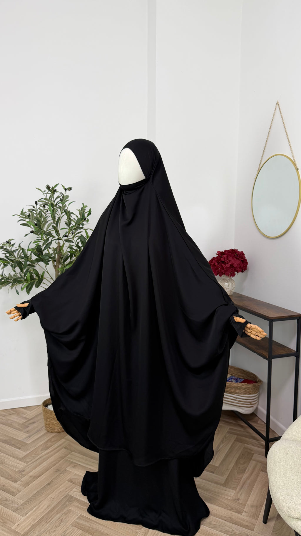 Jilbab 2-teilig aus Abaya Seide