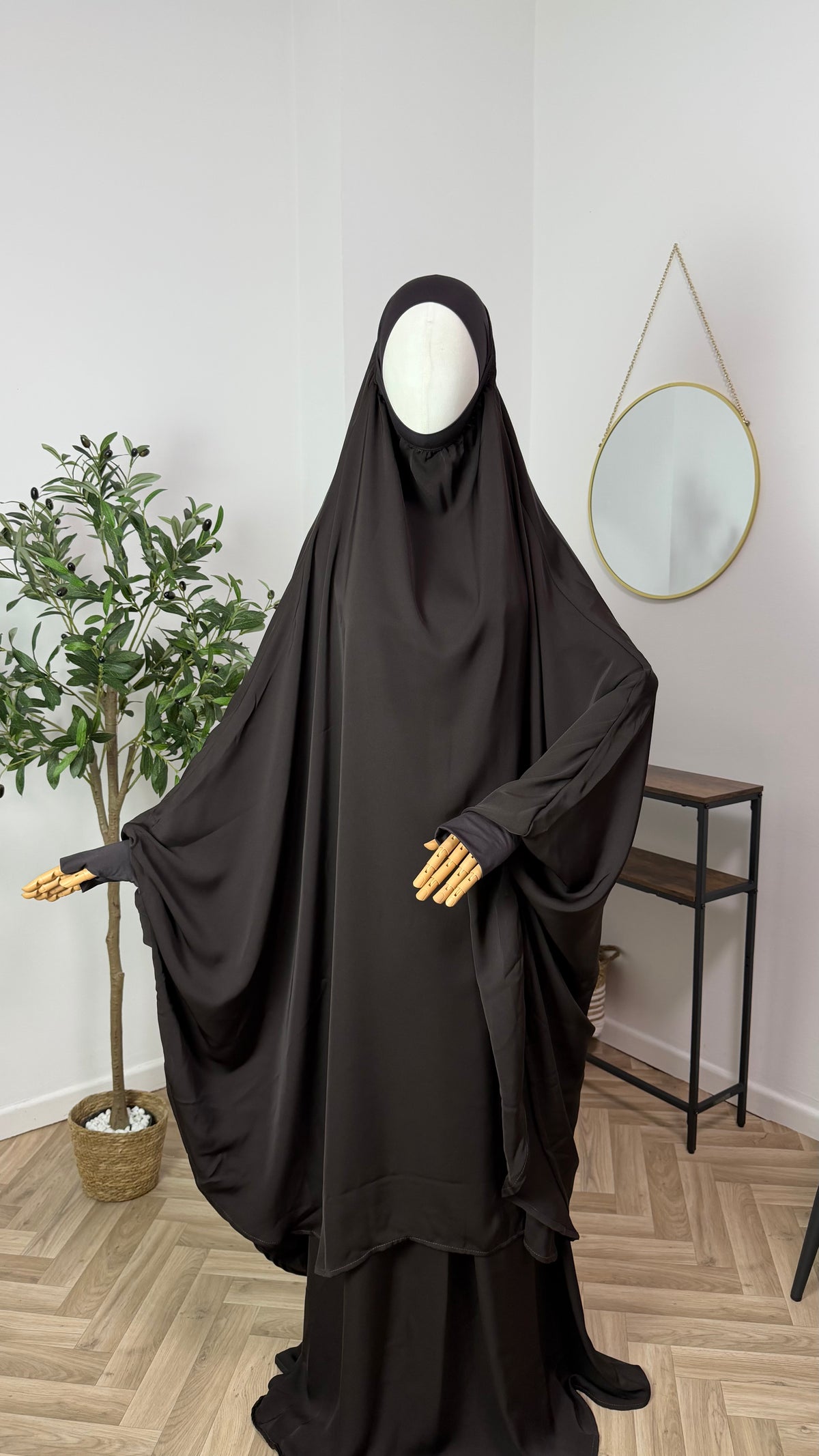 Jilbab 2-teilig aus Abaya Seide