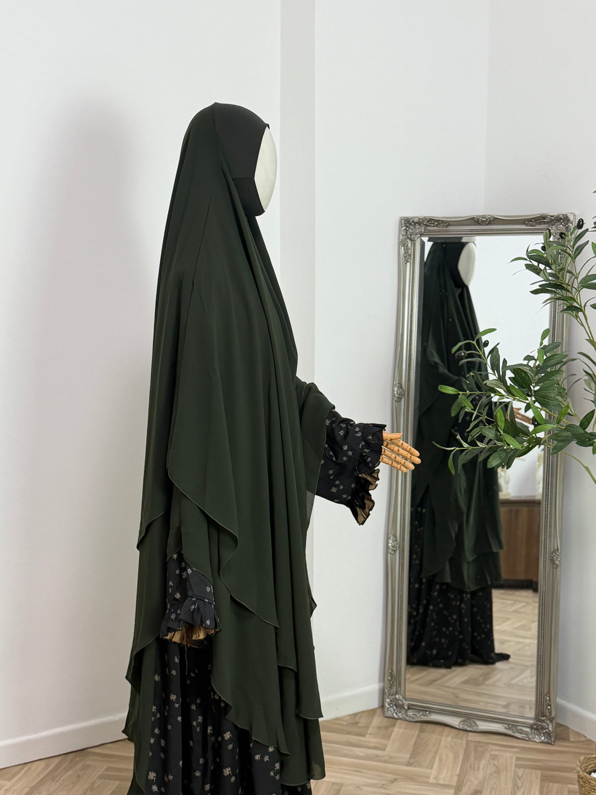 Zweilagiger Chiffon-Khimar – Maxi