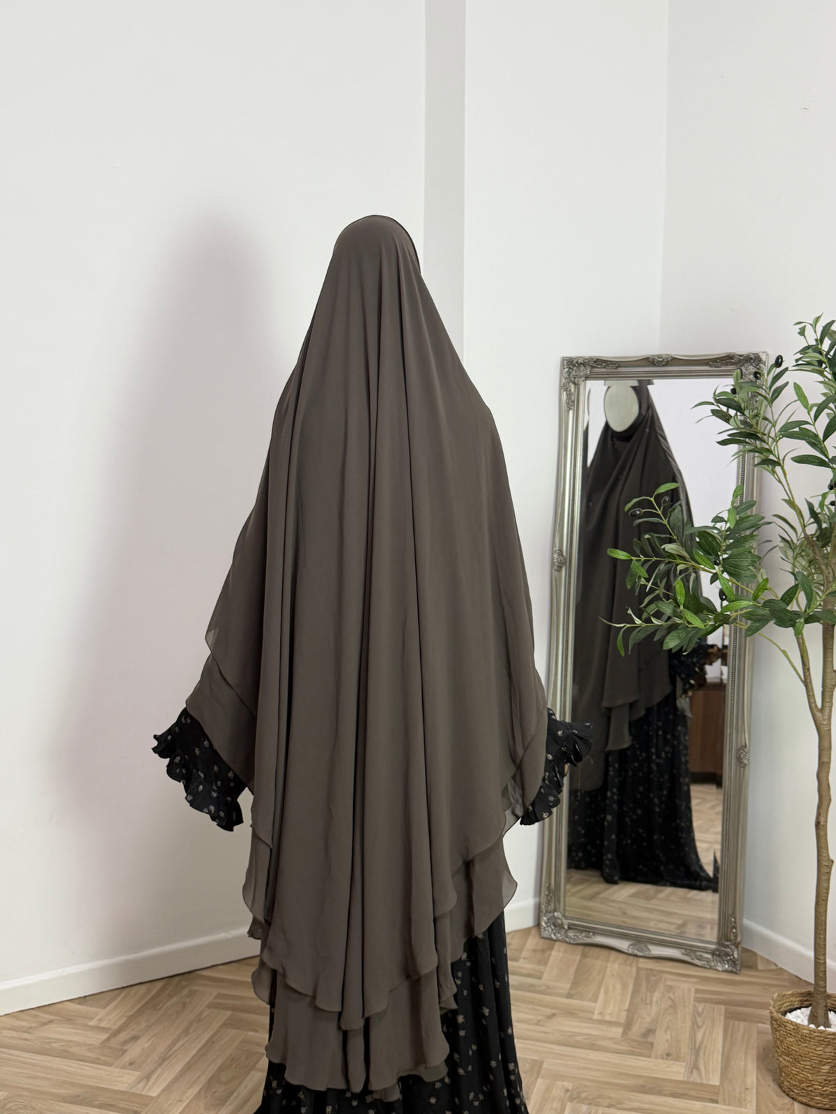 Zweilagiger Chiffon-Khimar – Maxi