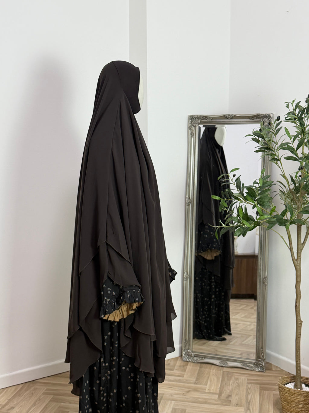 Zweilagiger Chiffon-Khimar – Maxi