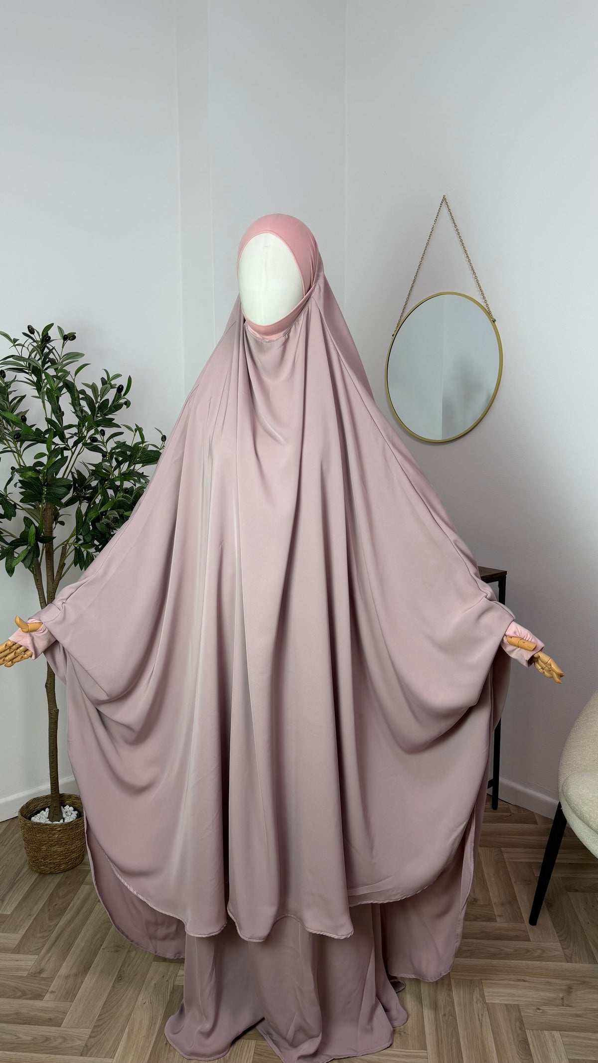 Jilbab 2-teilig aus Abaya Seide