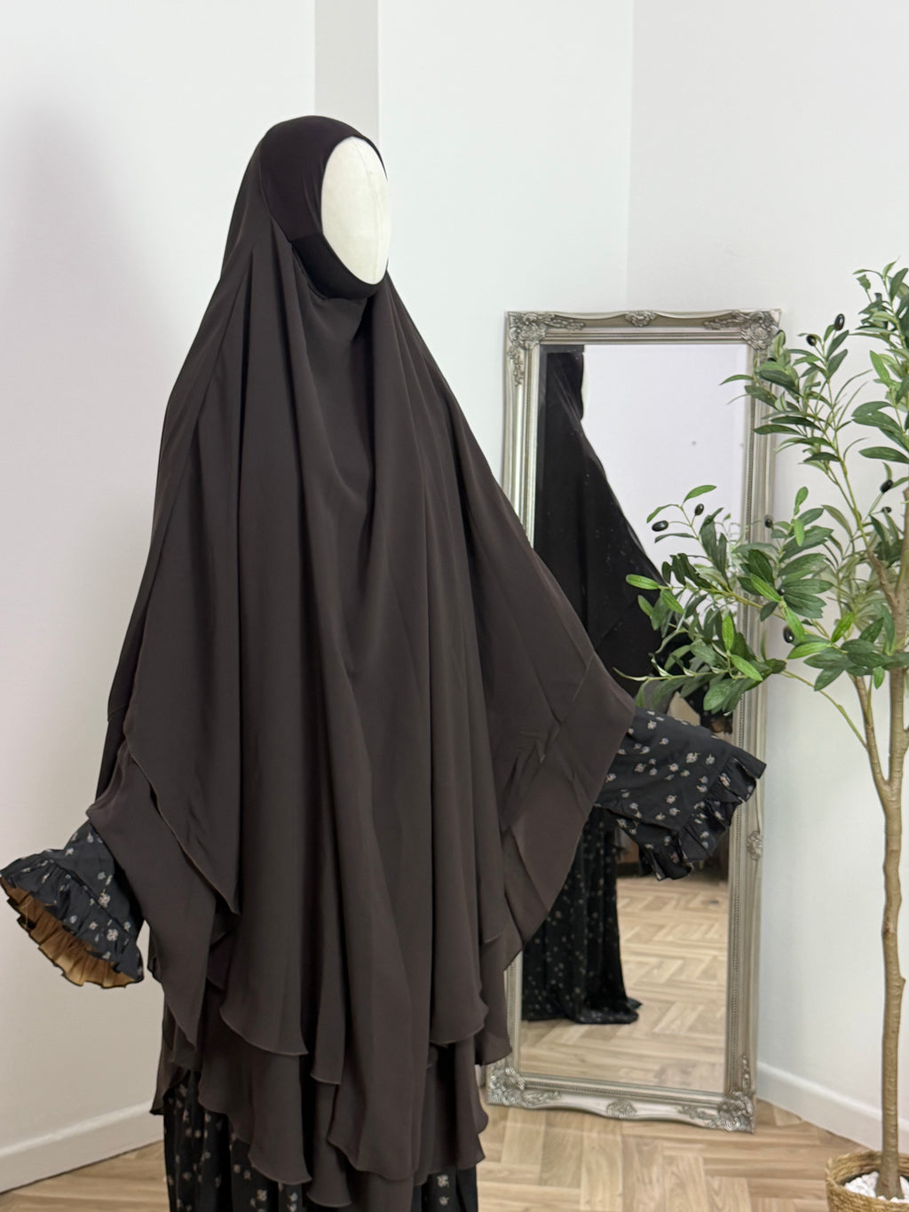 Zweilagiger Chiffon-Khimar – Maxi