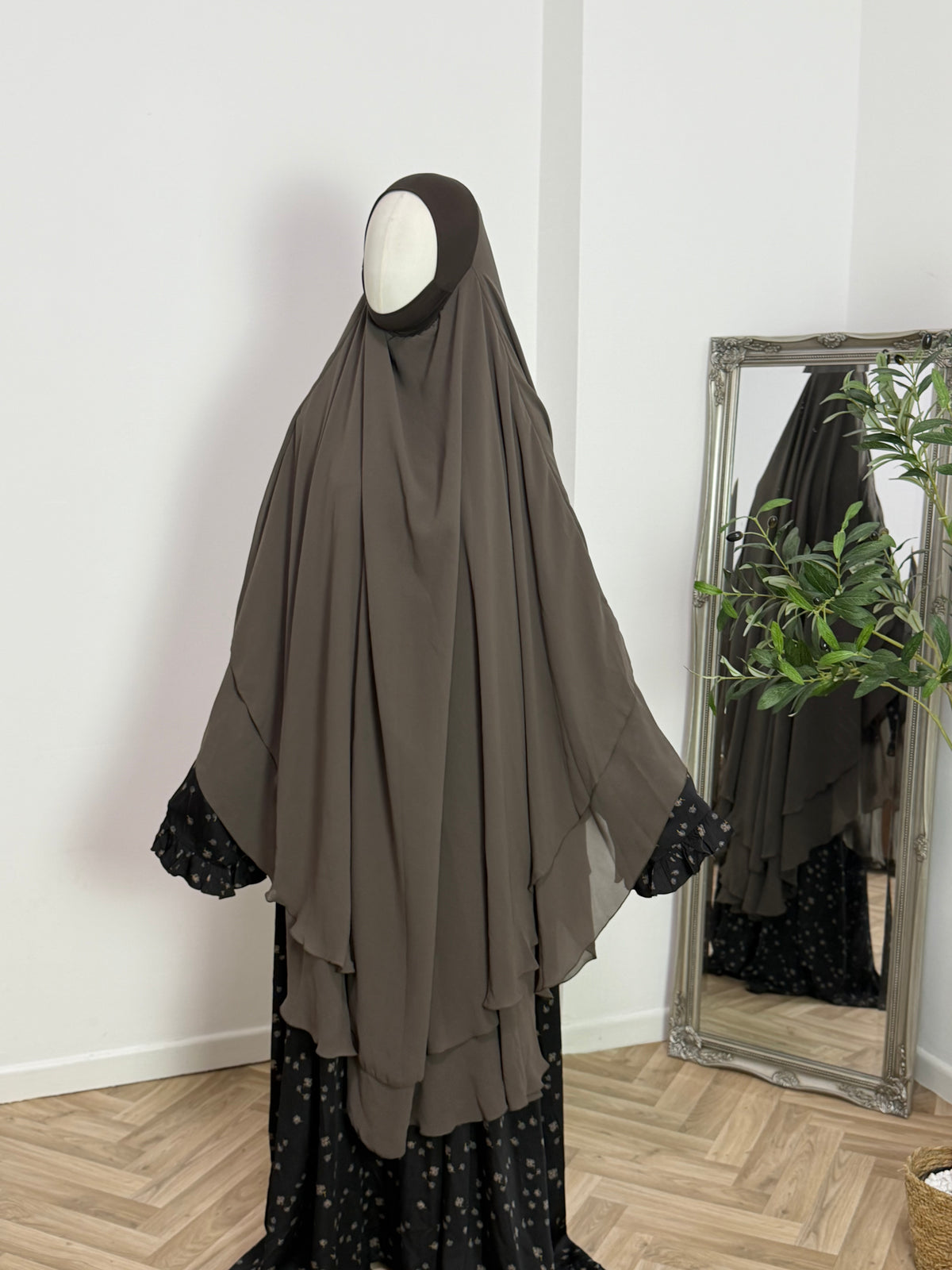 Zweilagiger Chiffon-Khimar – Maxi