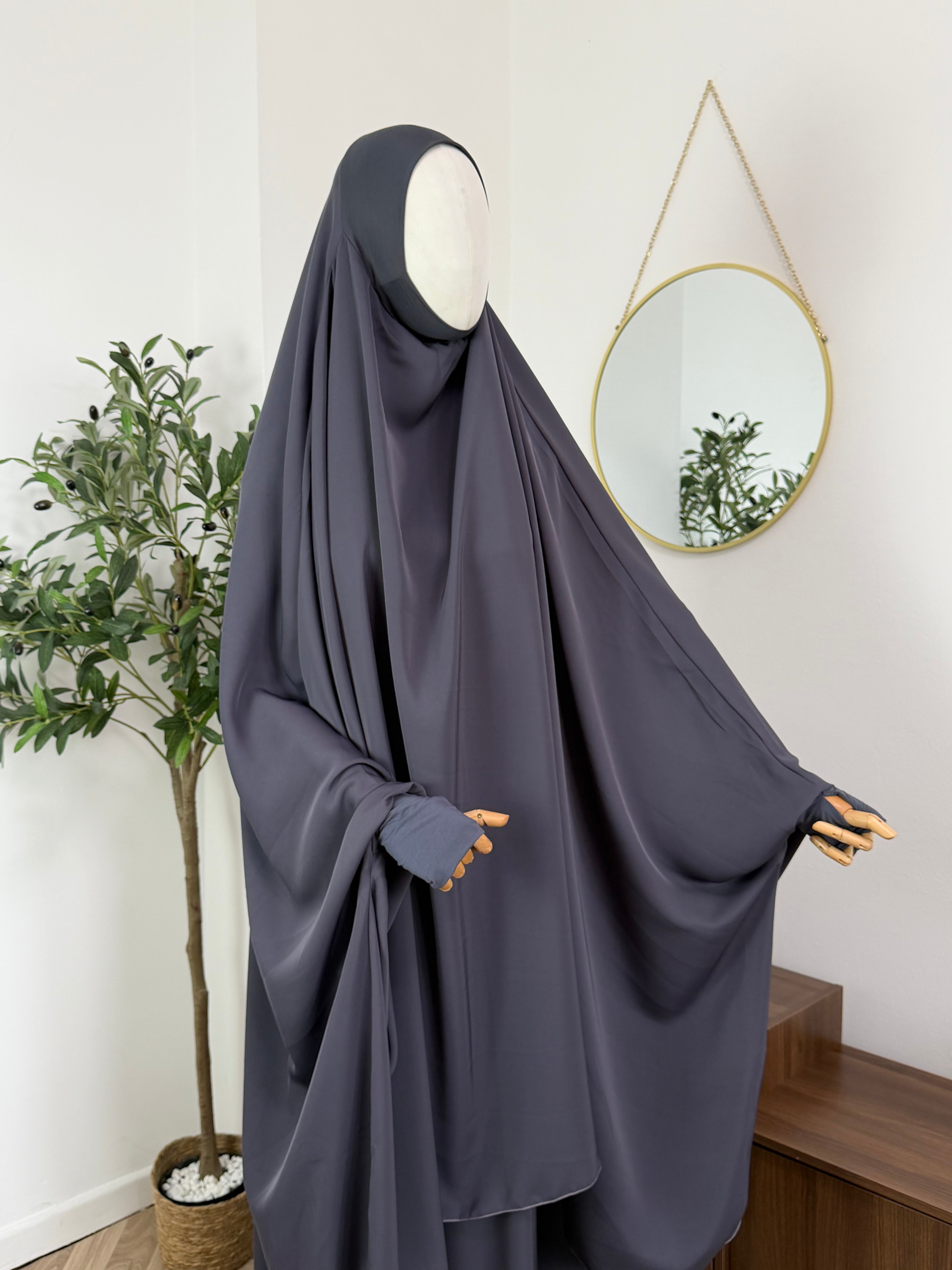 Jilbab 2-teilig aus Abaya Seide
