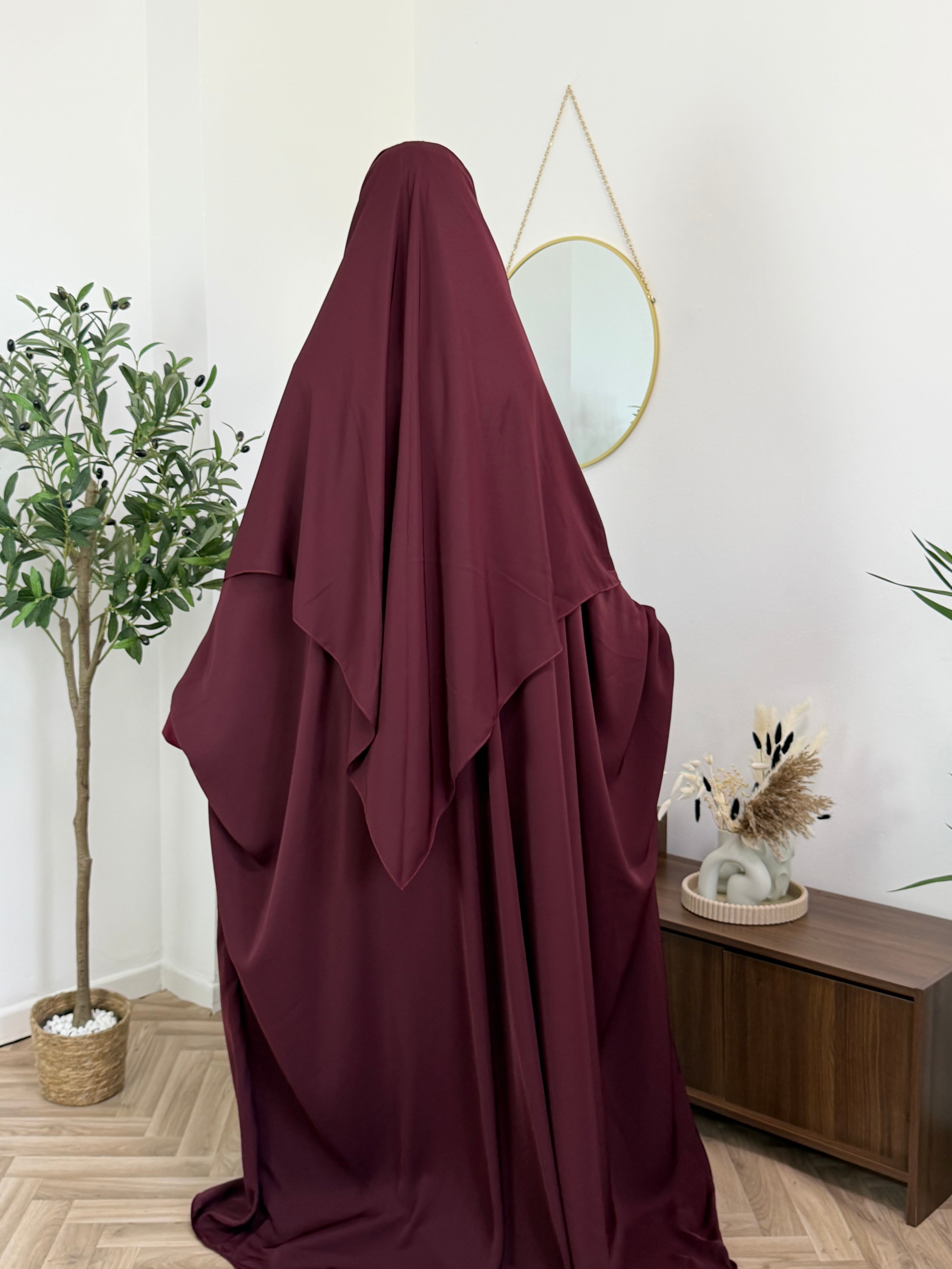 Al Haya – Jilbab mit angenähtem Kopftuch