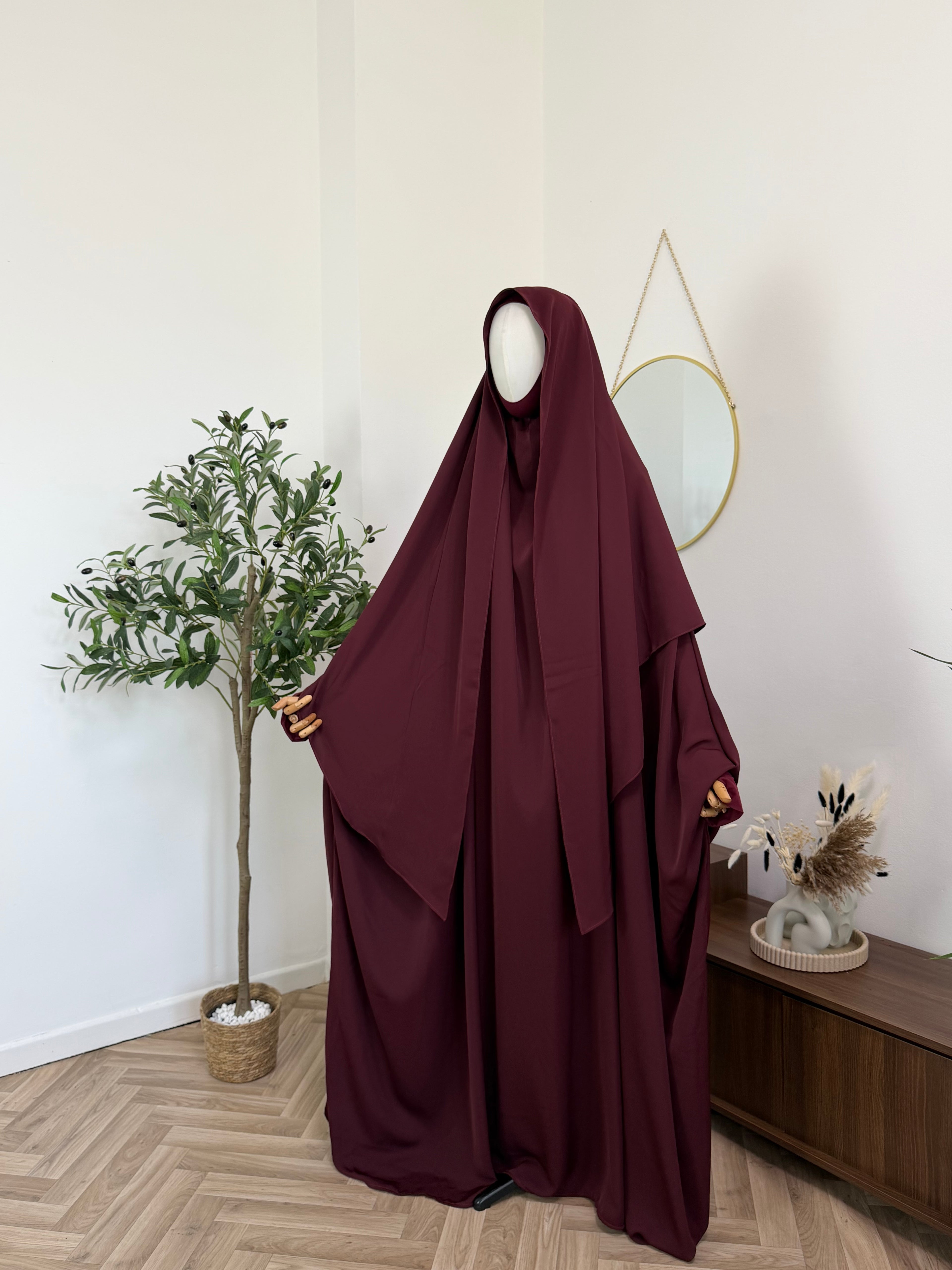 Al Haya – Jilbab mit angenähtem Kopftuch