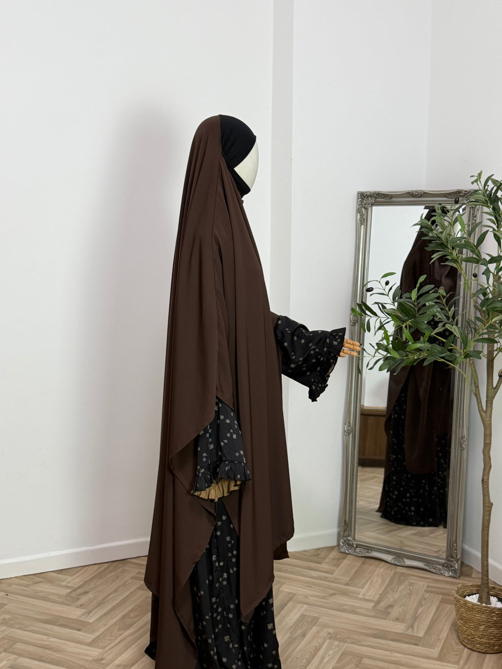 XXL rectangular khimar made of abaya silk