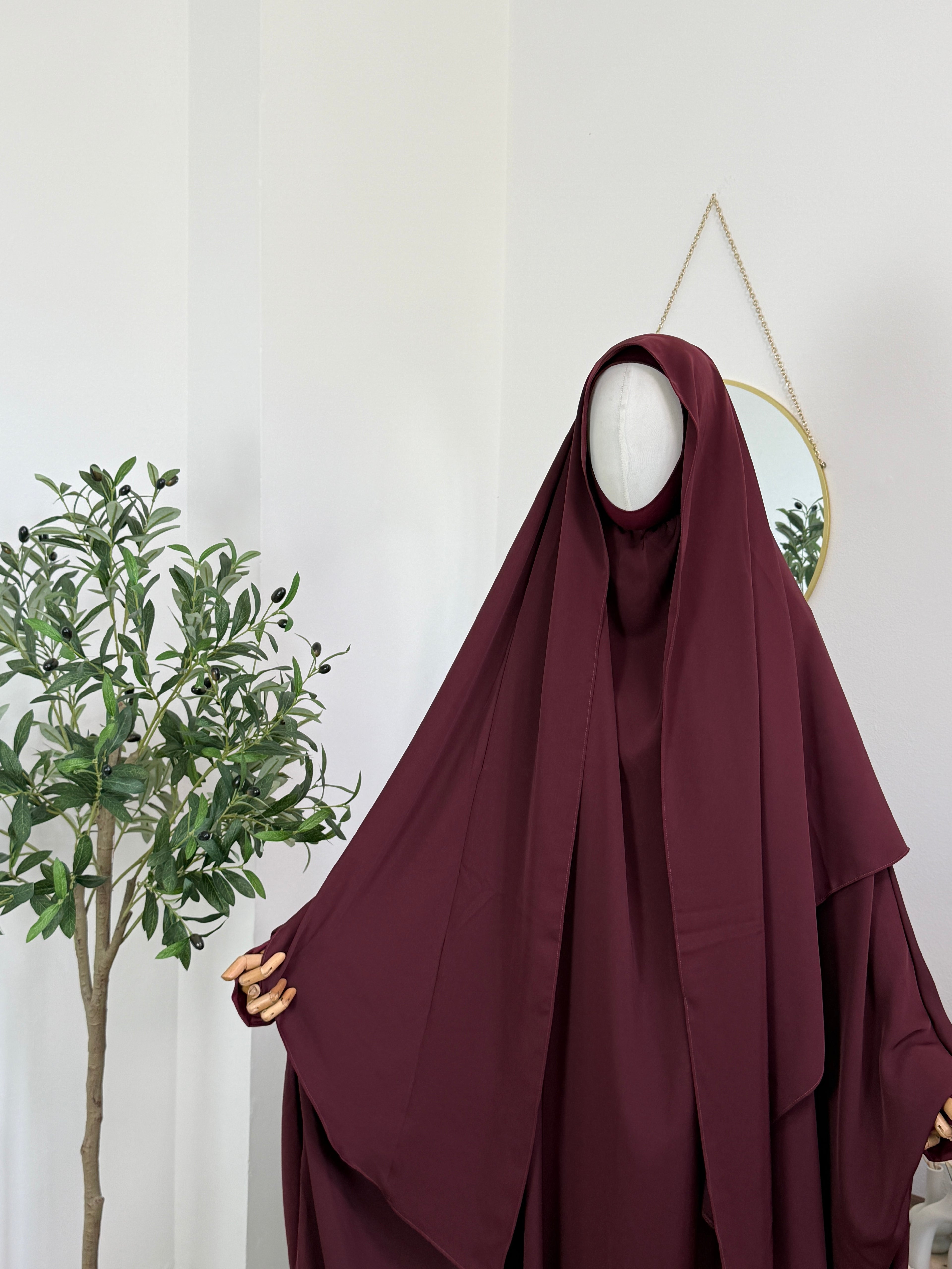 Al Haya – Jilbab mit angenähtem Kopftuch