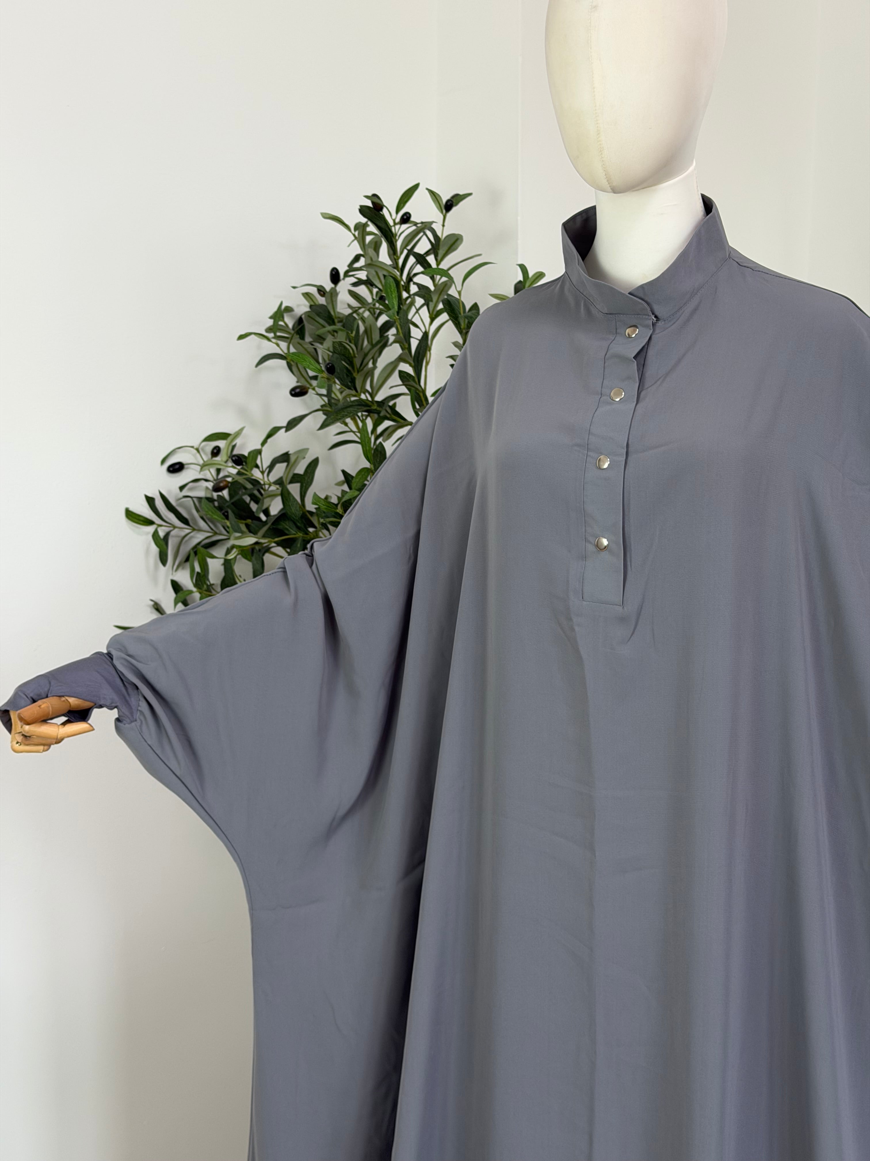 Farasha Abaya mit Daumenloch (Medina Crepe/Seide)