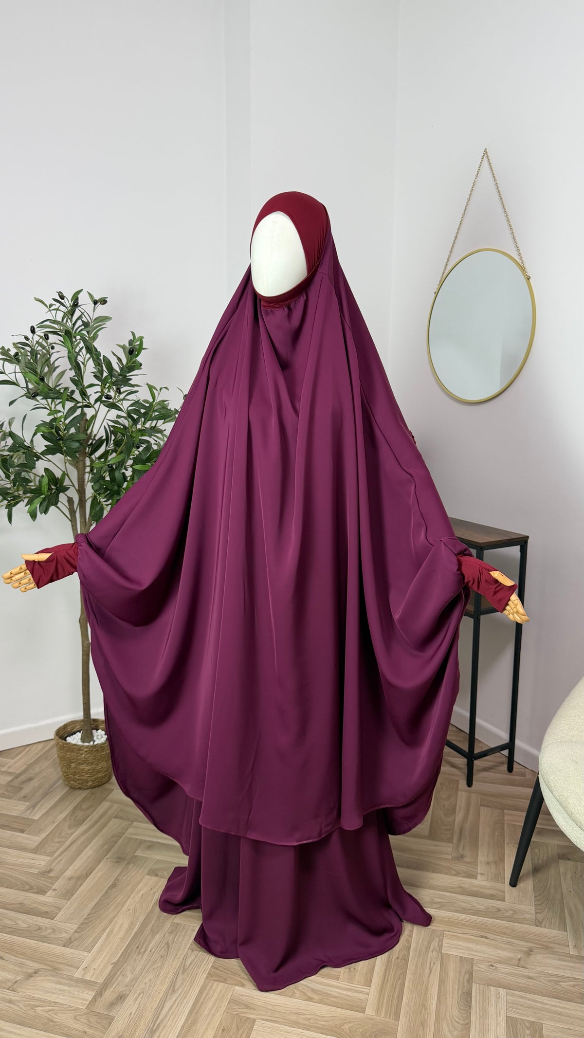 Jilbab 2-teilig aus Abaya Seide