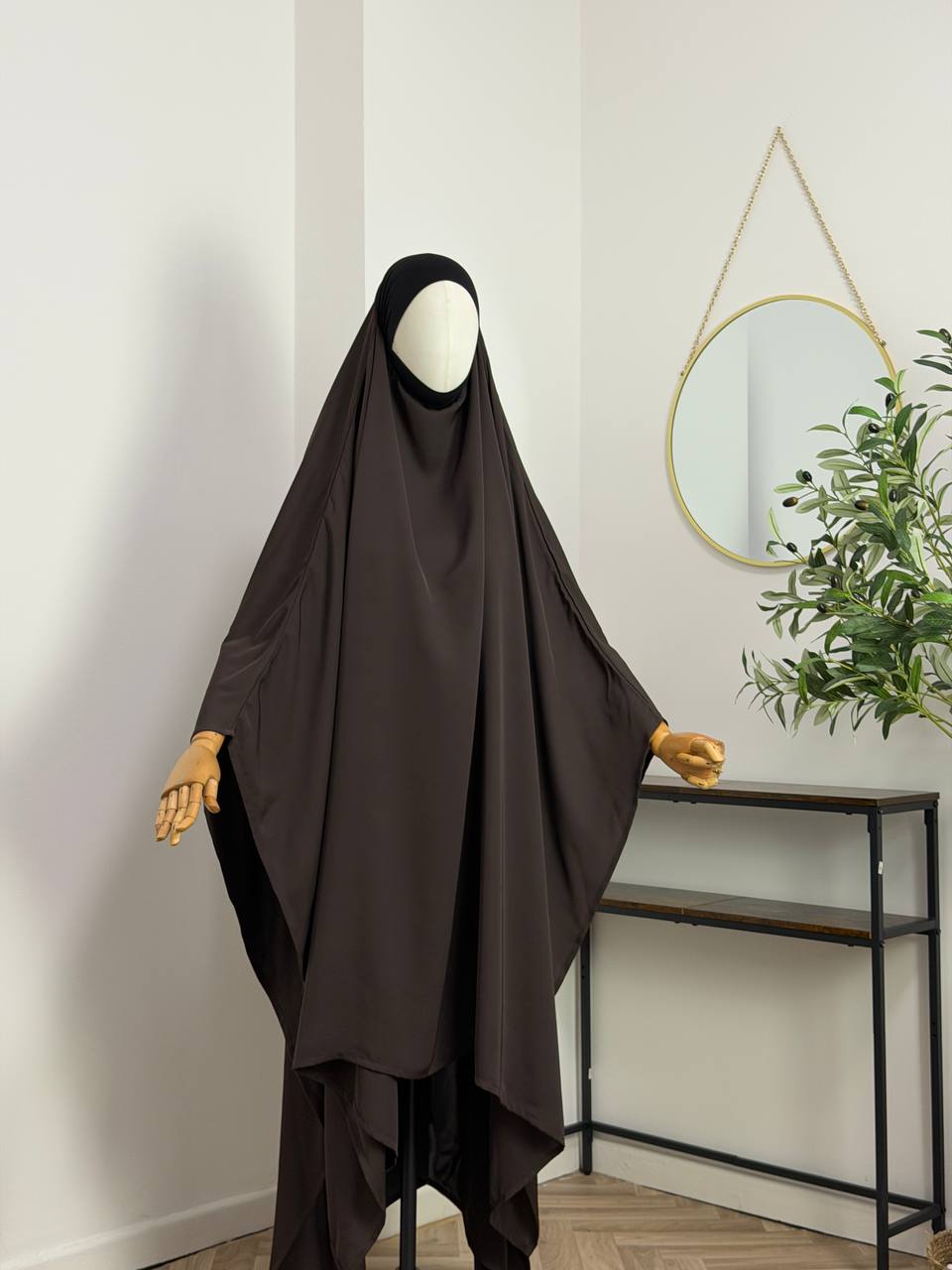 XXL rechteckiger Khimar  aus Medina-Crepp