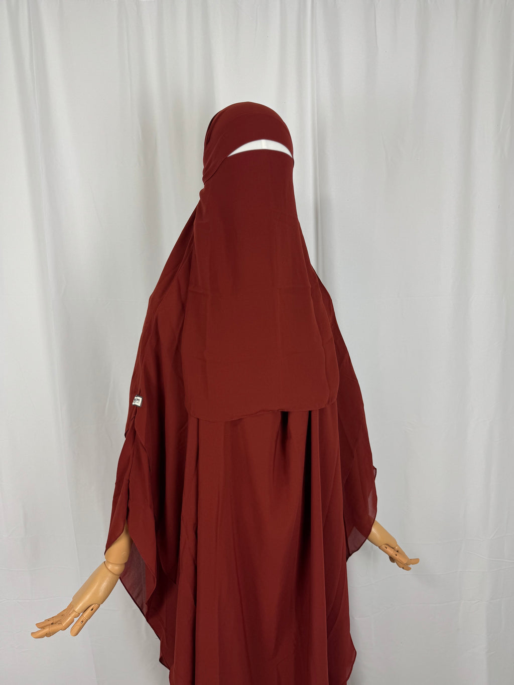 Zweilagiger Khimar aus Chiffon