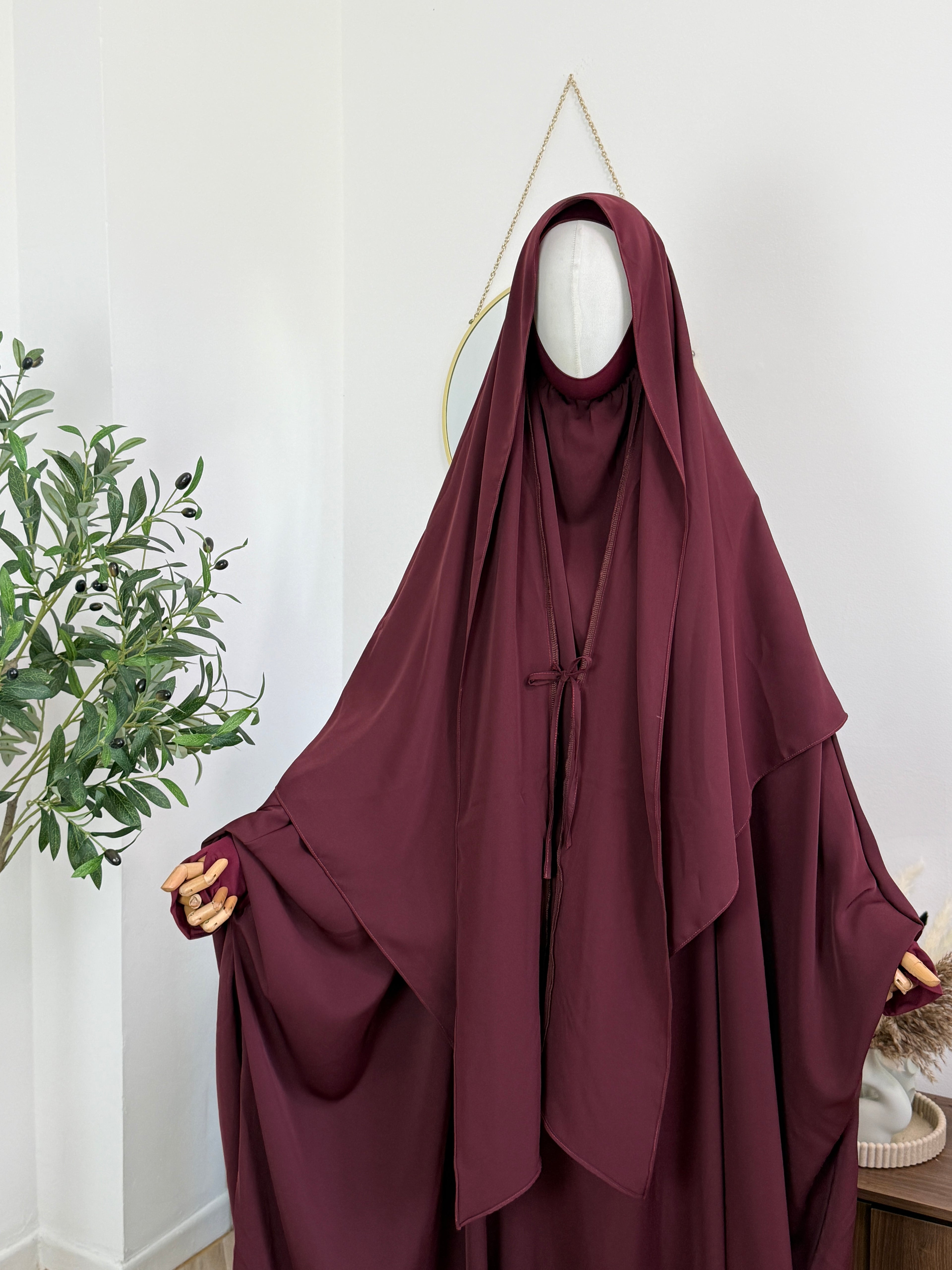 Al Haya – Jilbab mit angenähtem Kopftuch