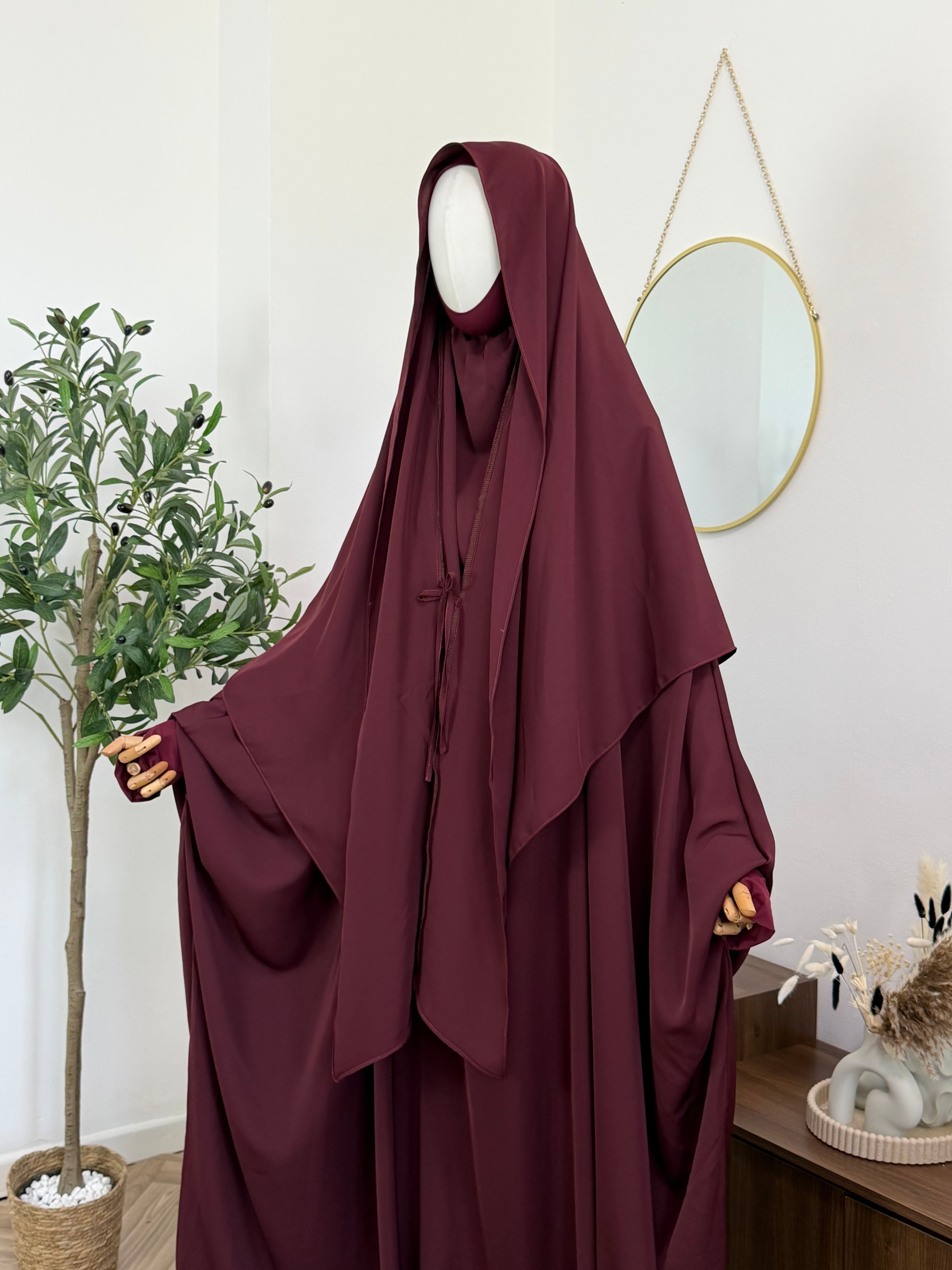 Al Haya – Jilbab mit angenähtem Kopftuch