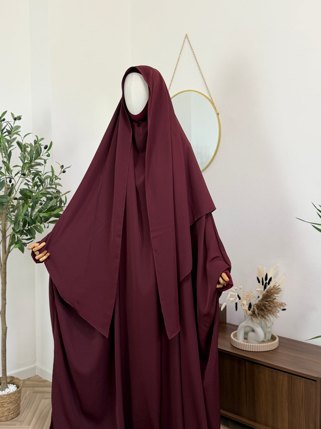 Al Haya – Jilbab mit angenähtem Kopftuch