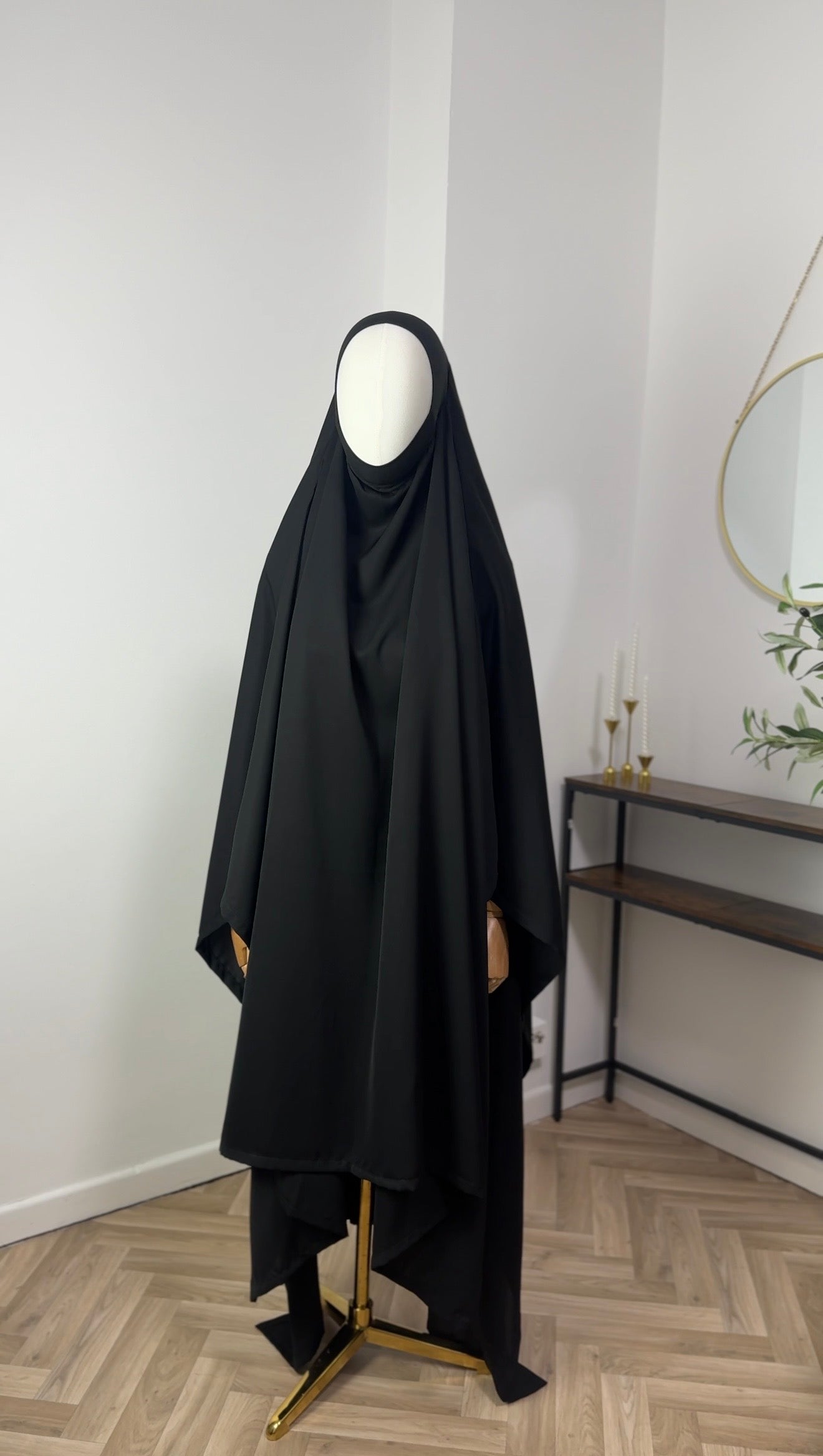 XXL rechteckiger Khimar aus Abaya Seide