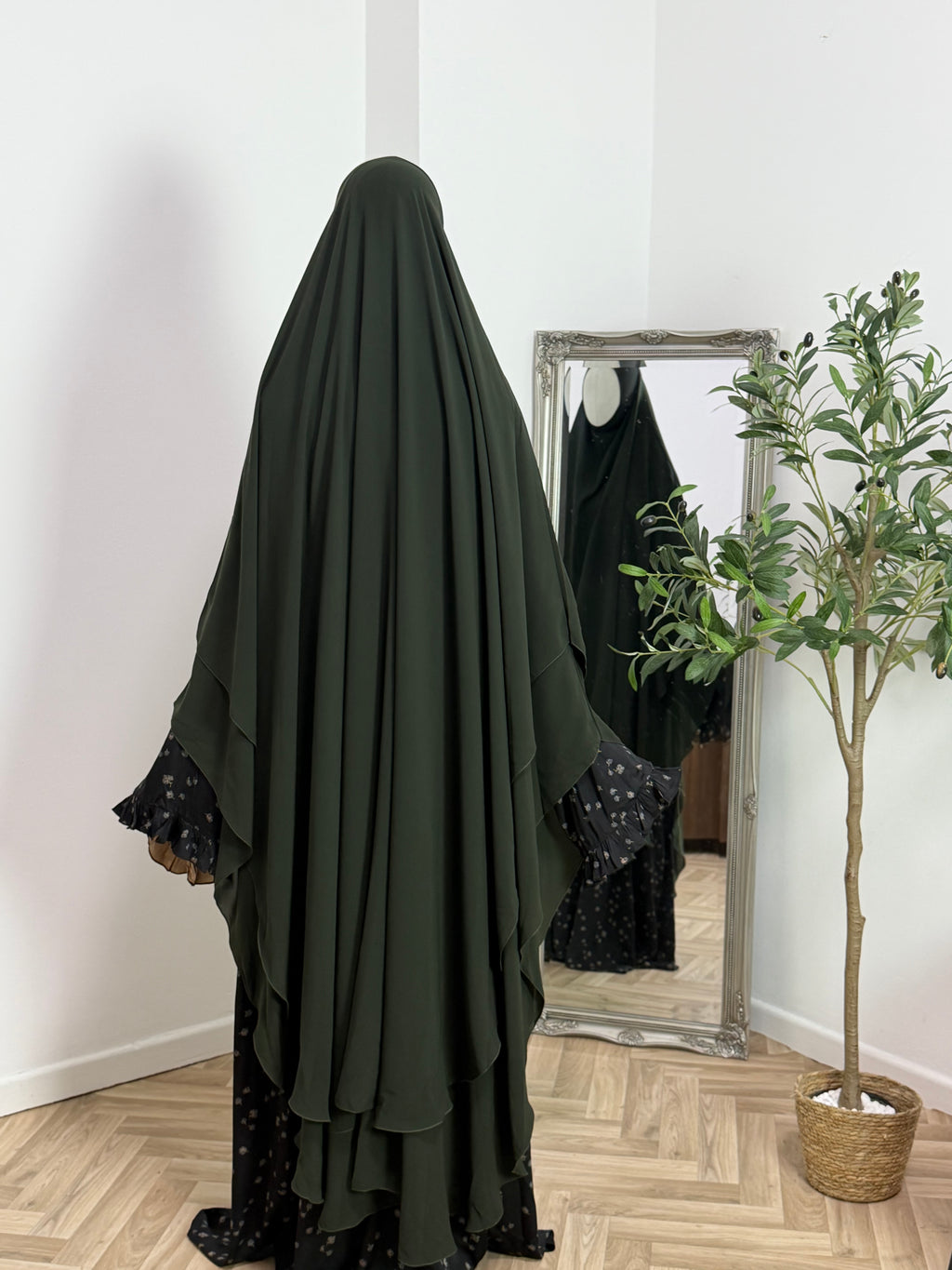 Zweilagiger Chiffon-Khimar – Maxi