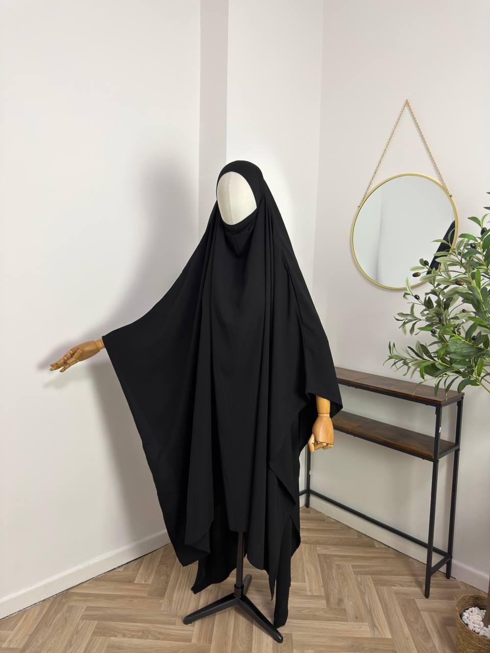 XXL rechteckiger Khimar  aus Medina-Crepp