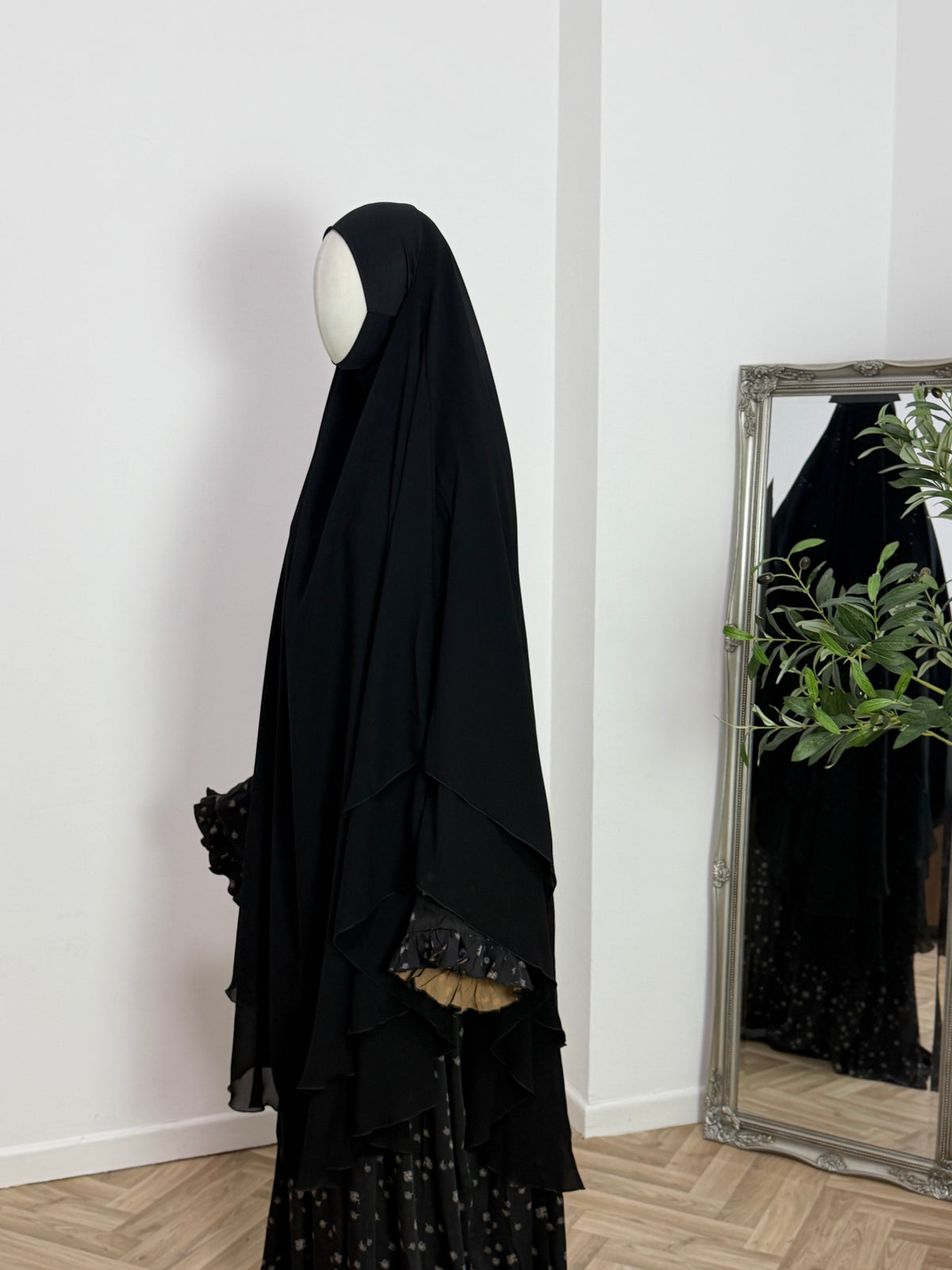 Zweilagiger Chiffon-Khimar – Maxi