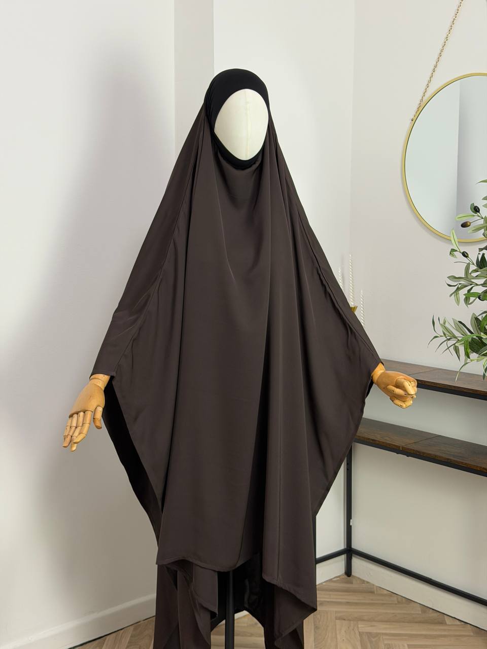 XXL rechteckiger Khimar  aus Medina-Crepp