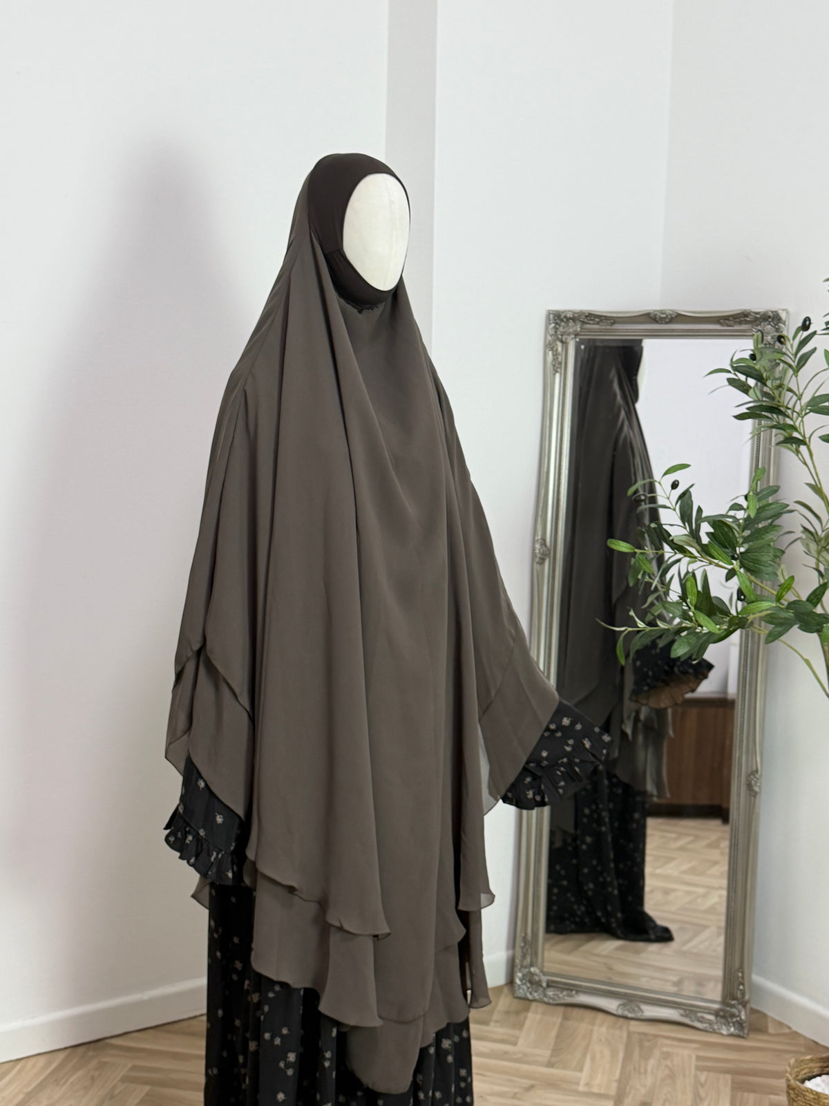 Zweilagiger Chiffon-Khimar – Maxi