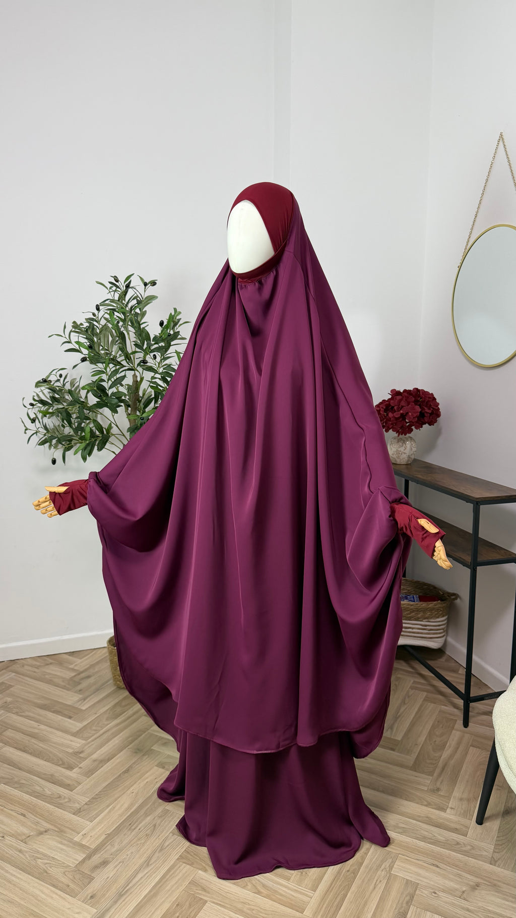 Jilbab 2-teilig aus Abaya Seide
