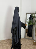 XXL rectangular khimar made of abaya silk