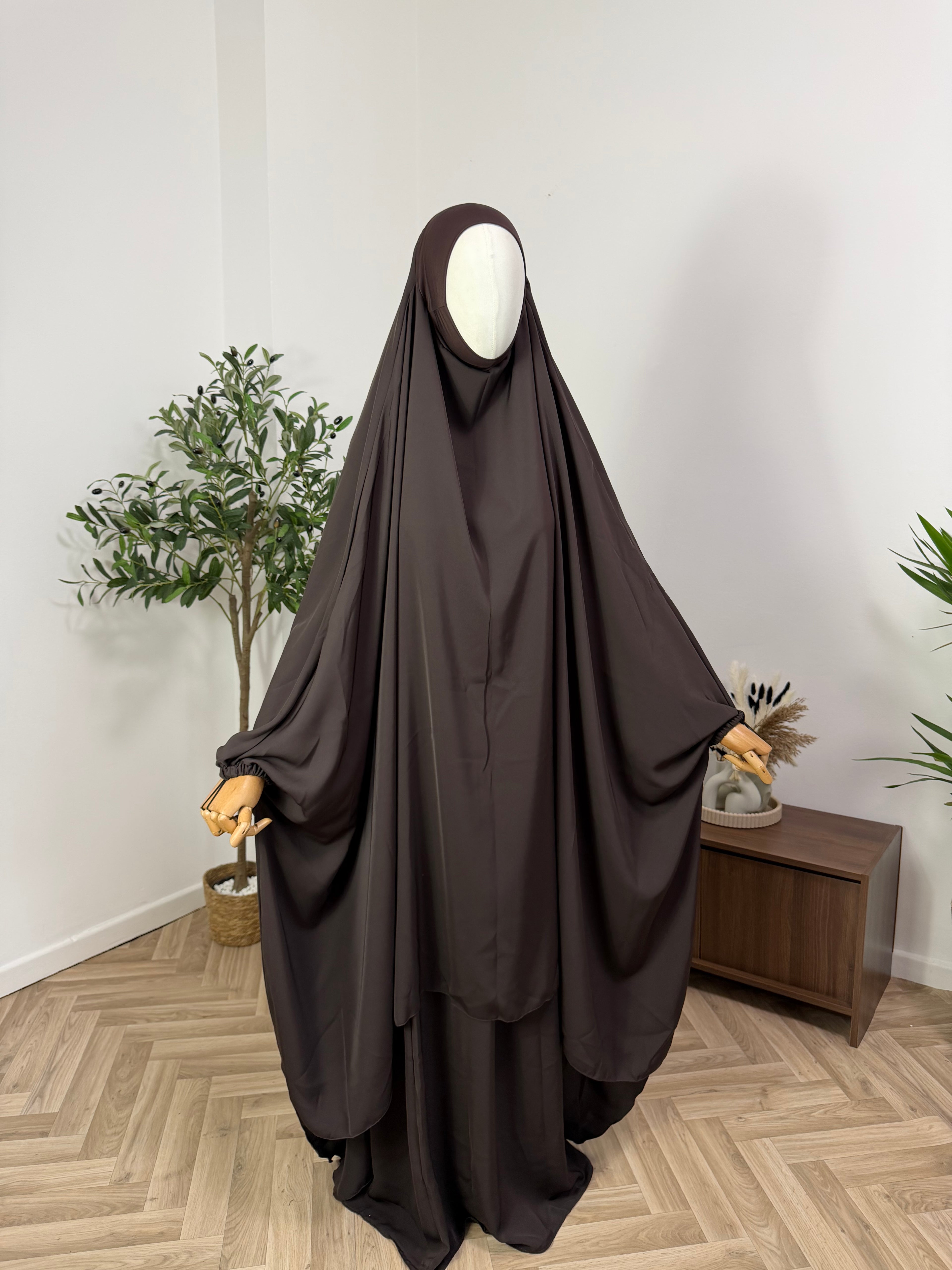 Jilbab 2-teilig aus Abaya Seide