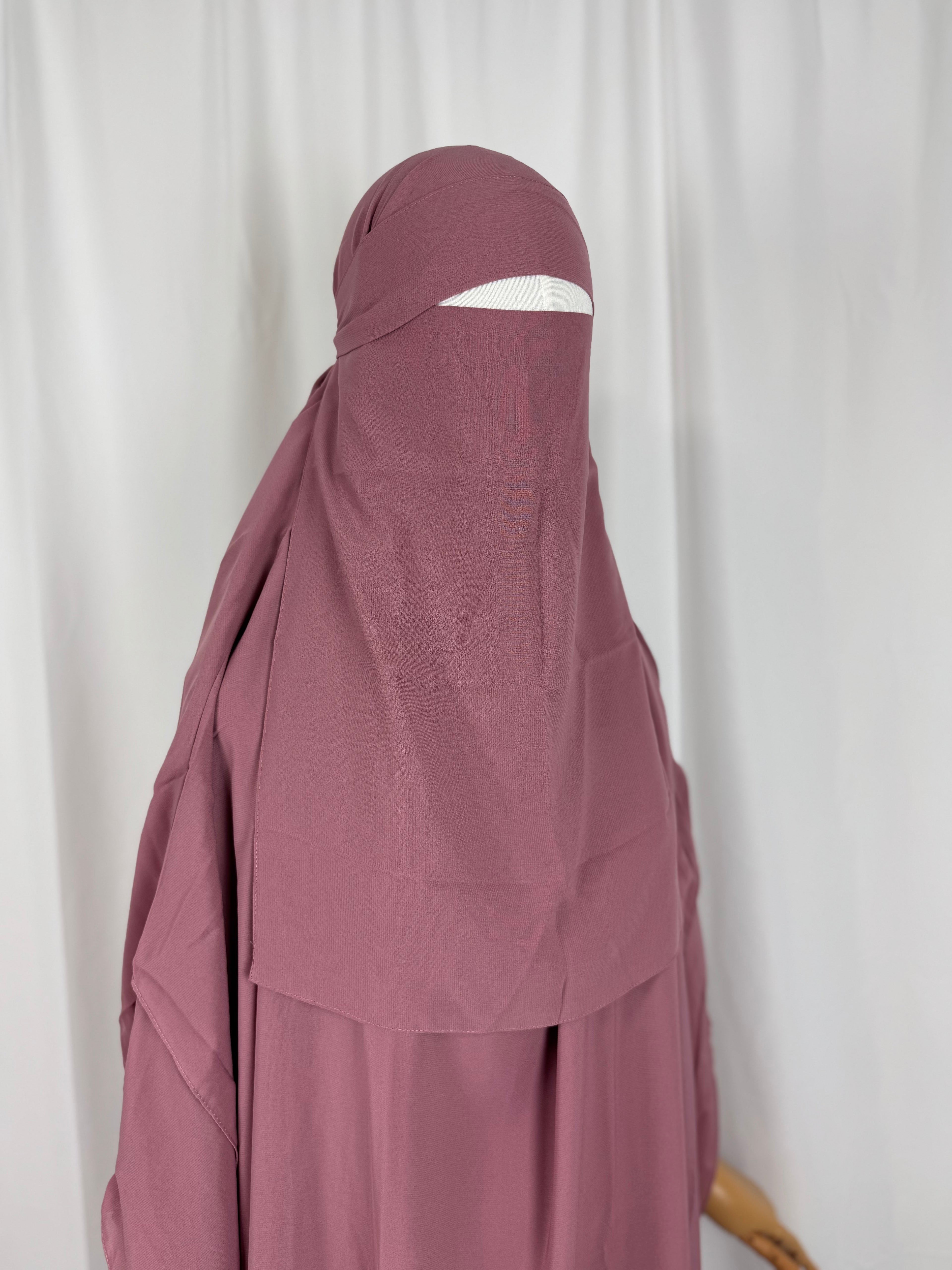 Zweilagiger Khimar aus Chiffon