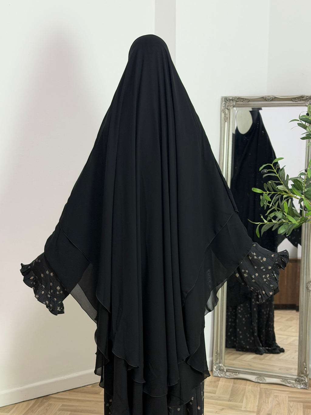 Zweilagiger Chiffon-Khimar – Maxi