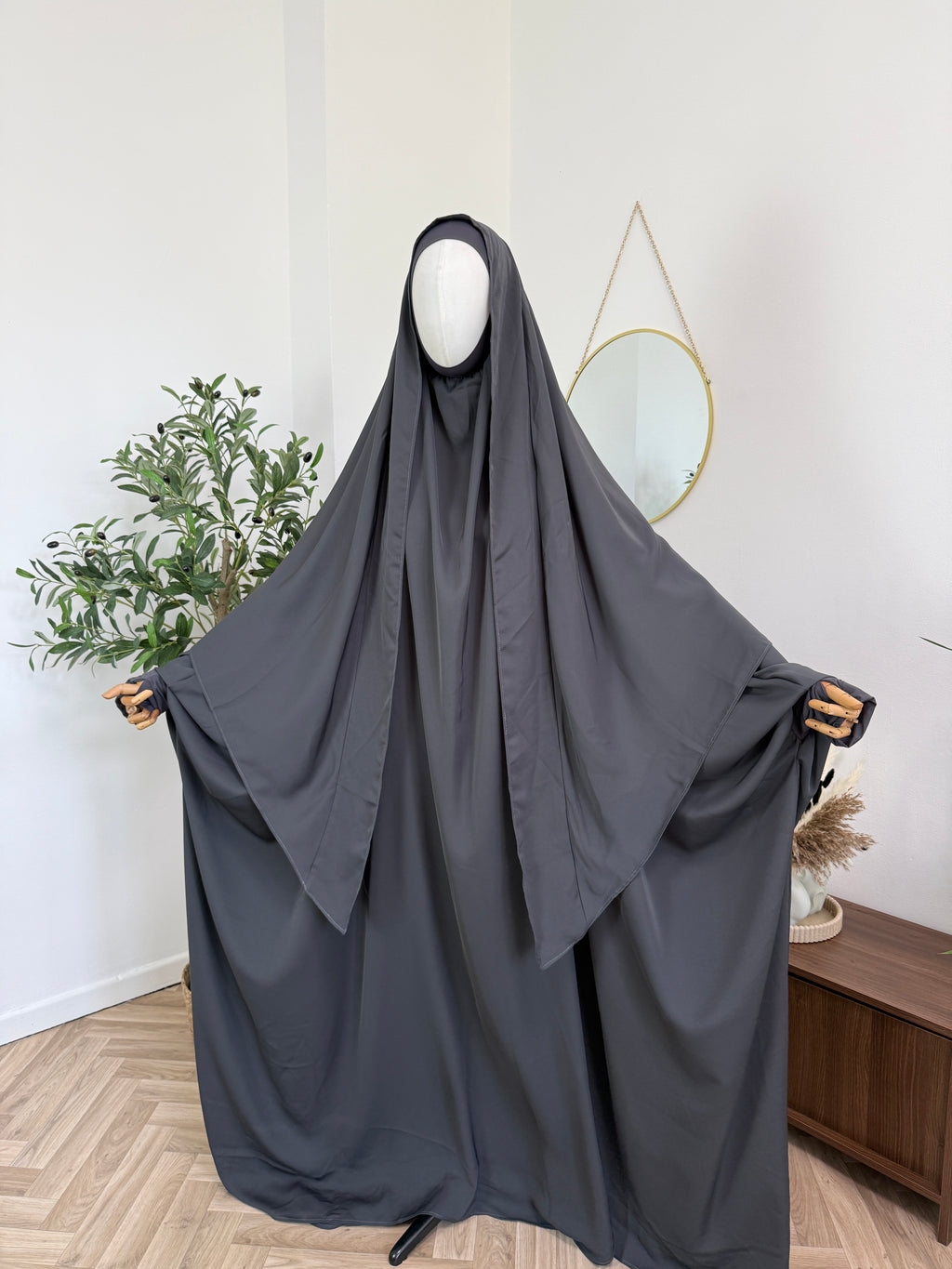 Al Haya – Jilbab mit angenähtem Kopftuch