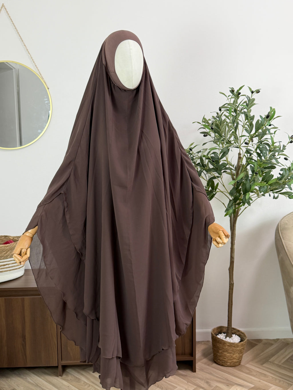 Zweilagiger Chiffon-Khimar – Maxi