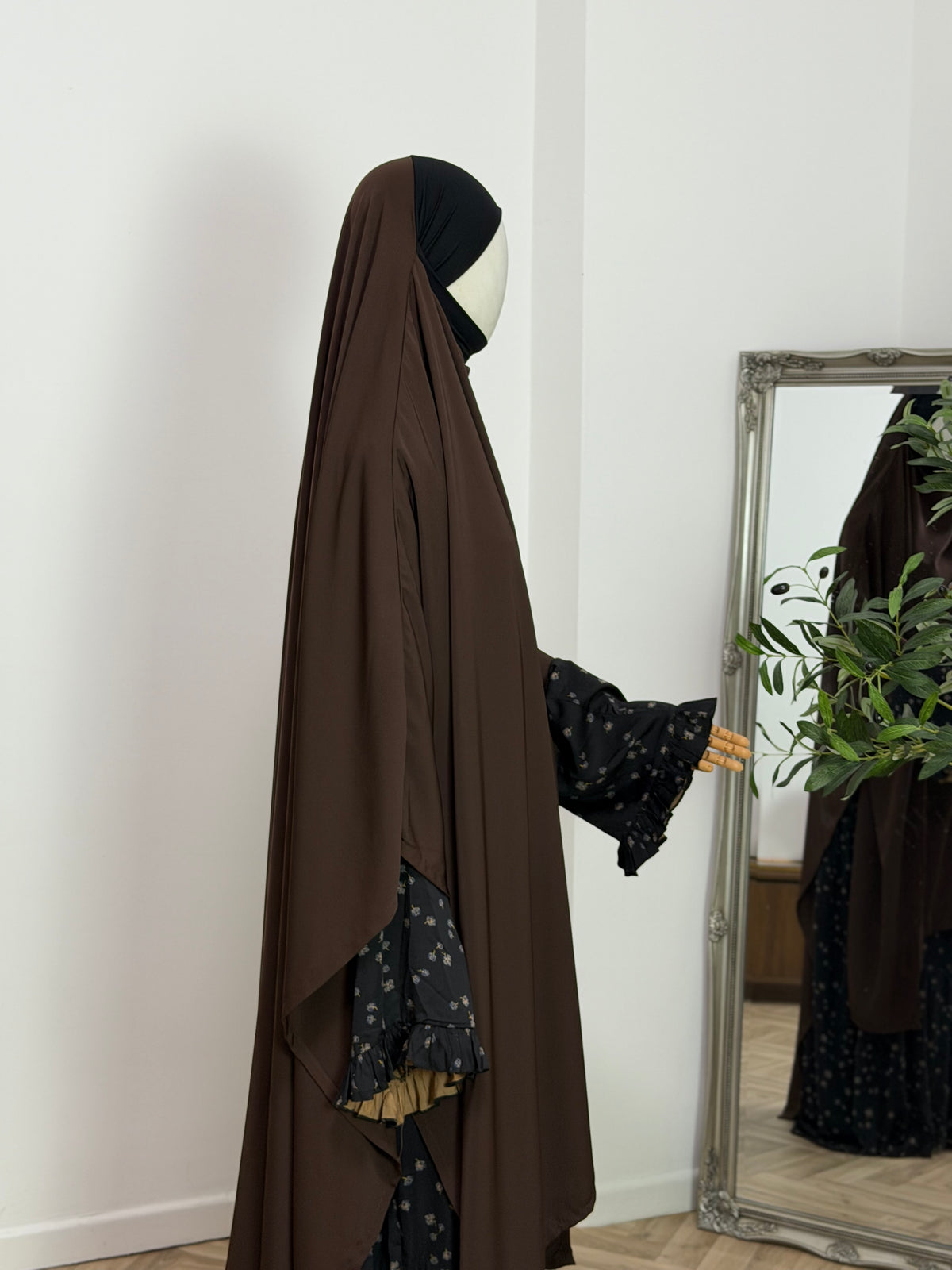 XXL rectangular khimar made of abaya silk