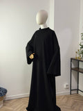 Corduroy abaya with arm warmers