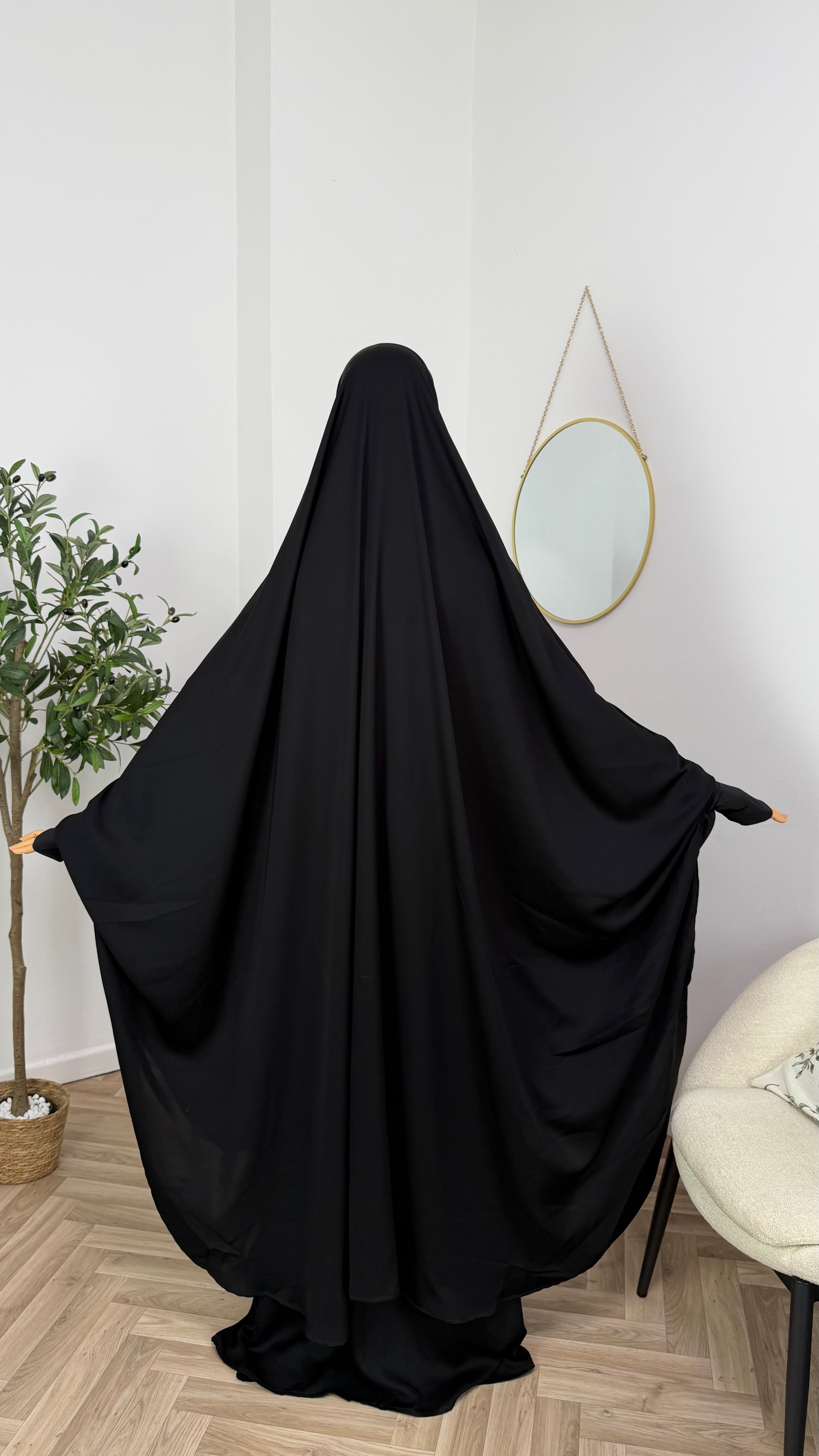 Jilbab 2-teilig aus Abaya Seide