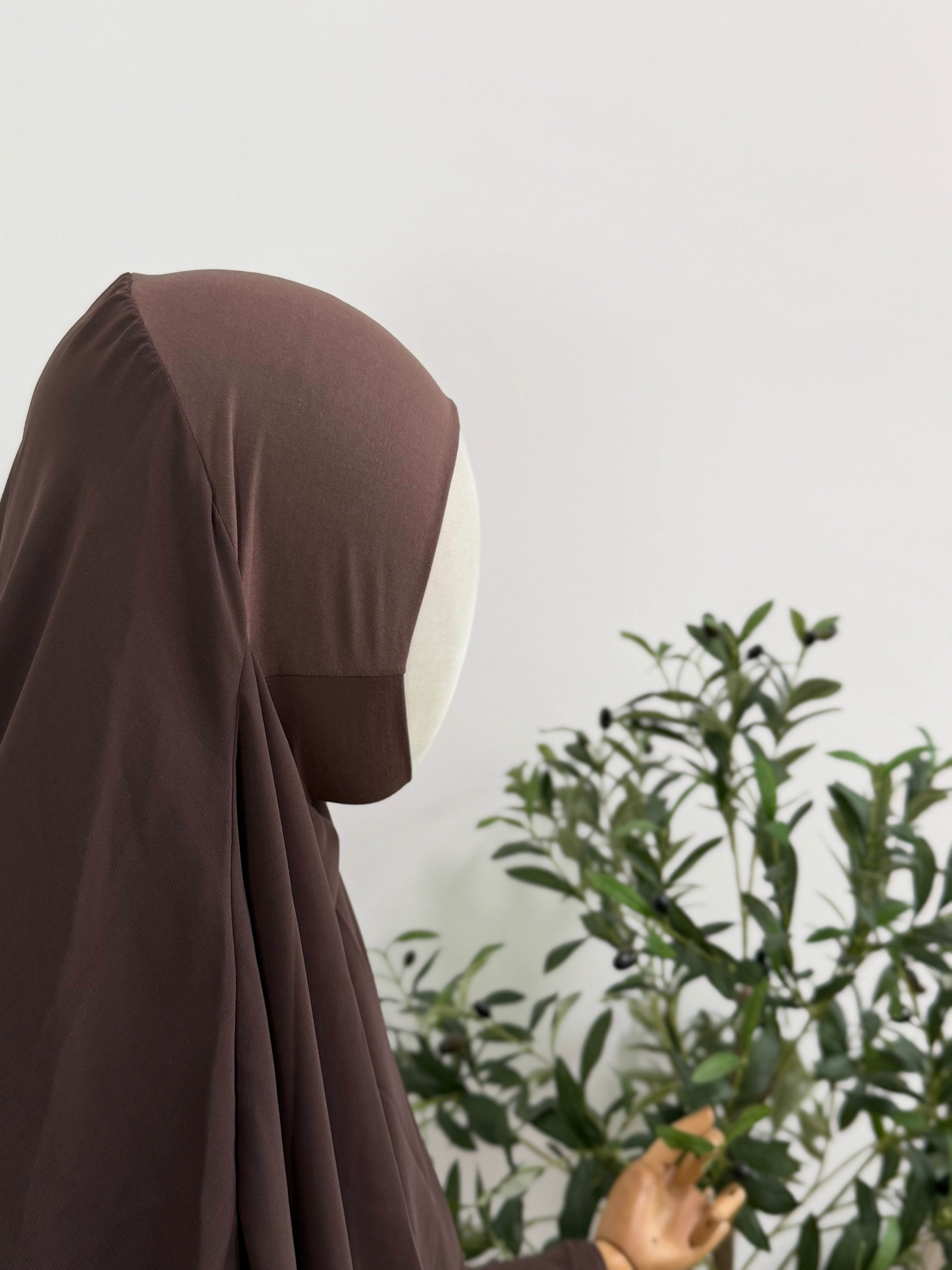 Zweilagiger Chiffon-Khimar – Maxi